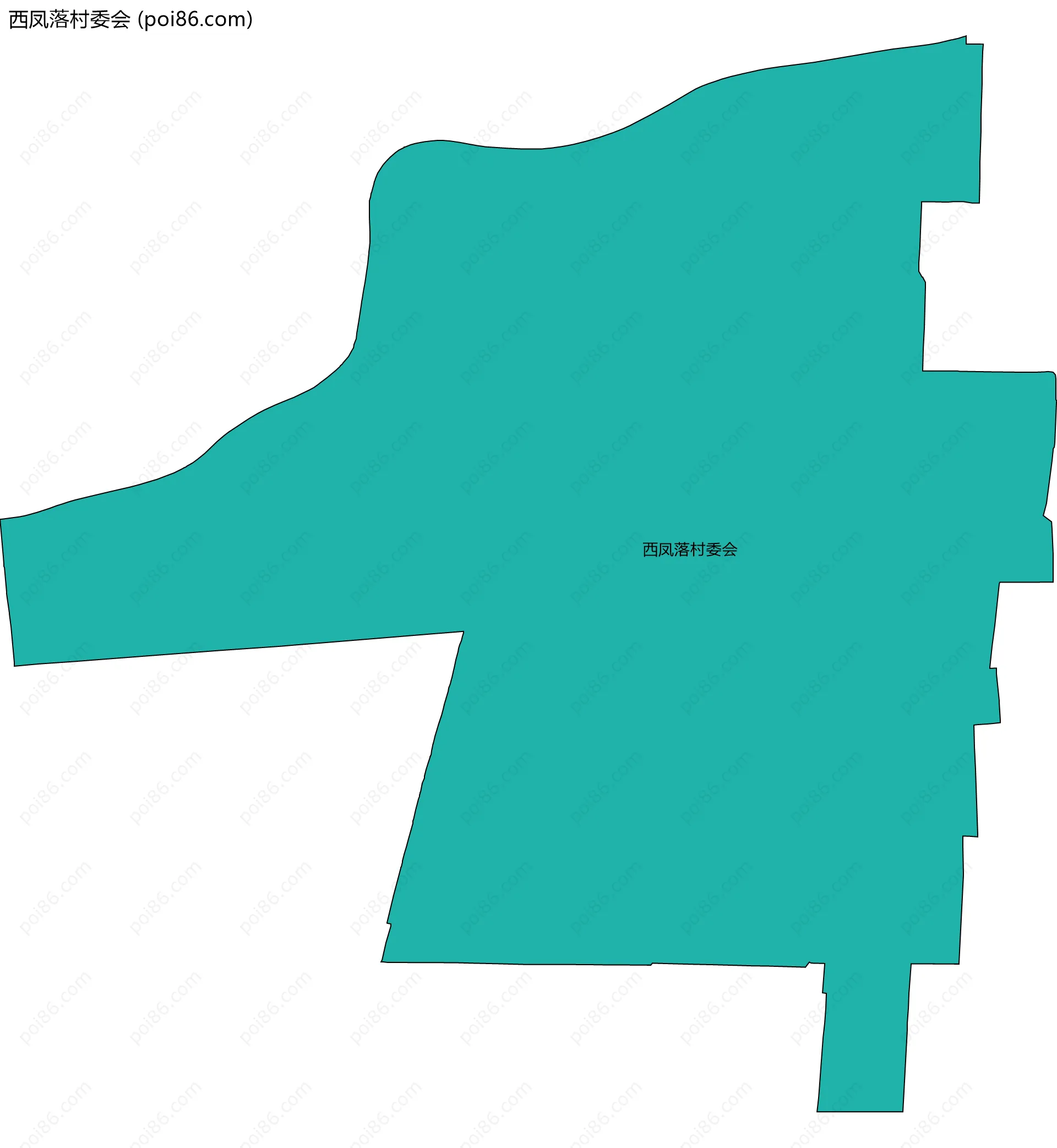 西凤落村委会边界地图