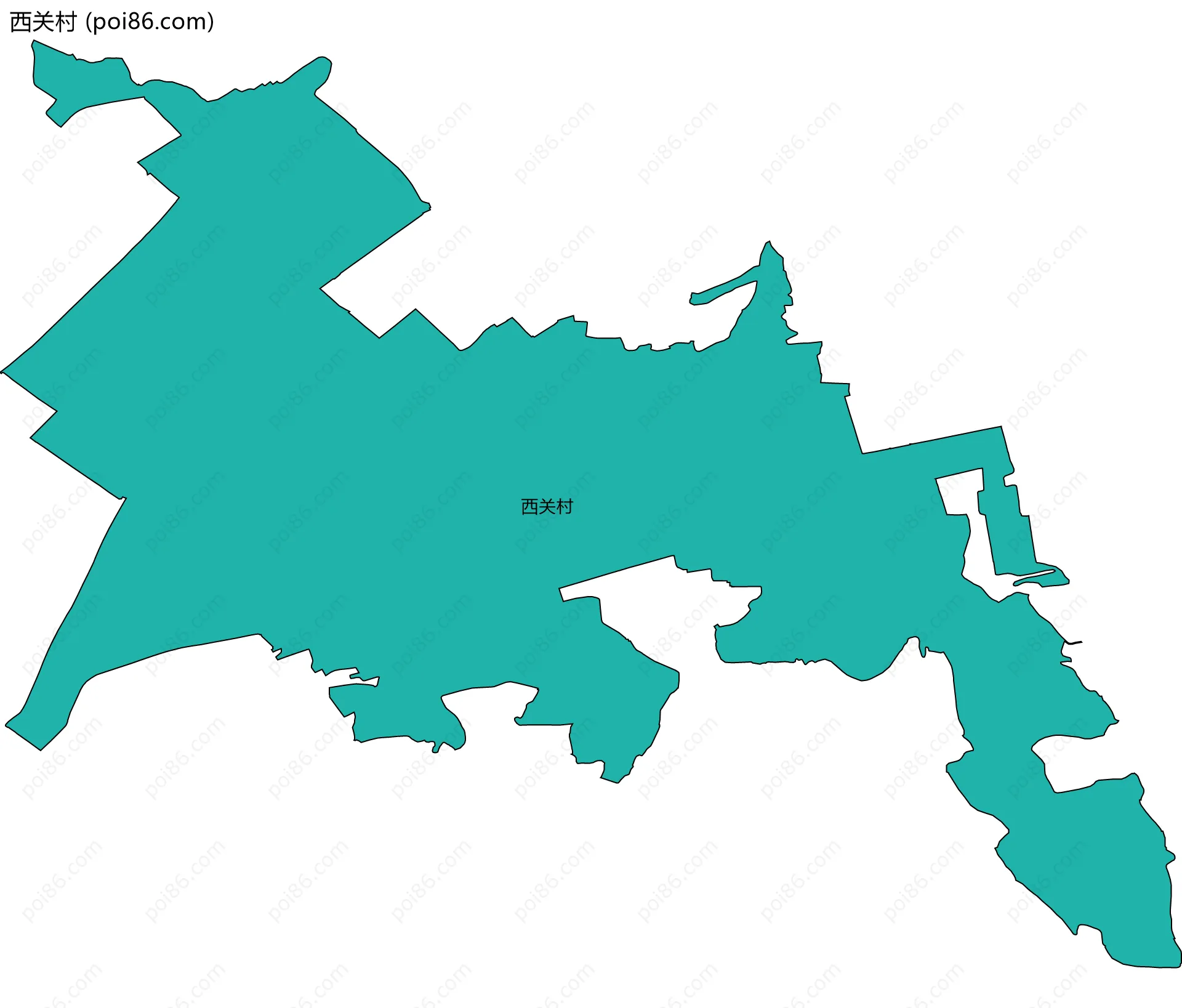 西关村边界地图