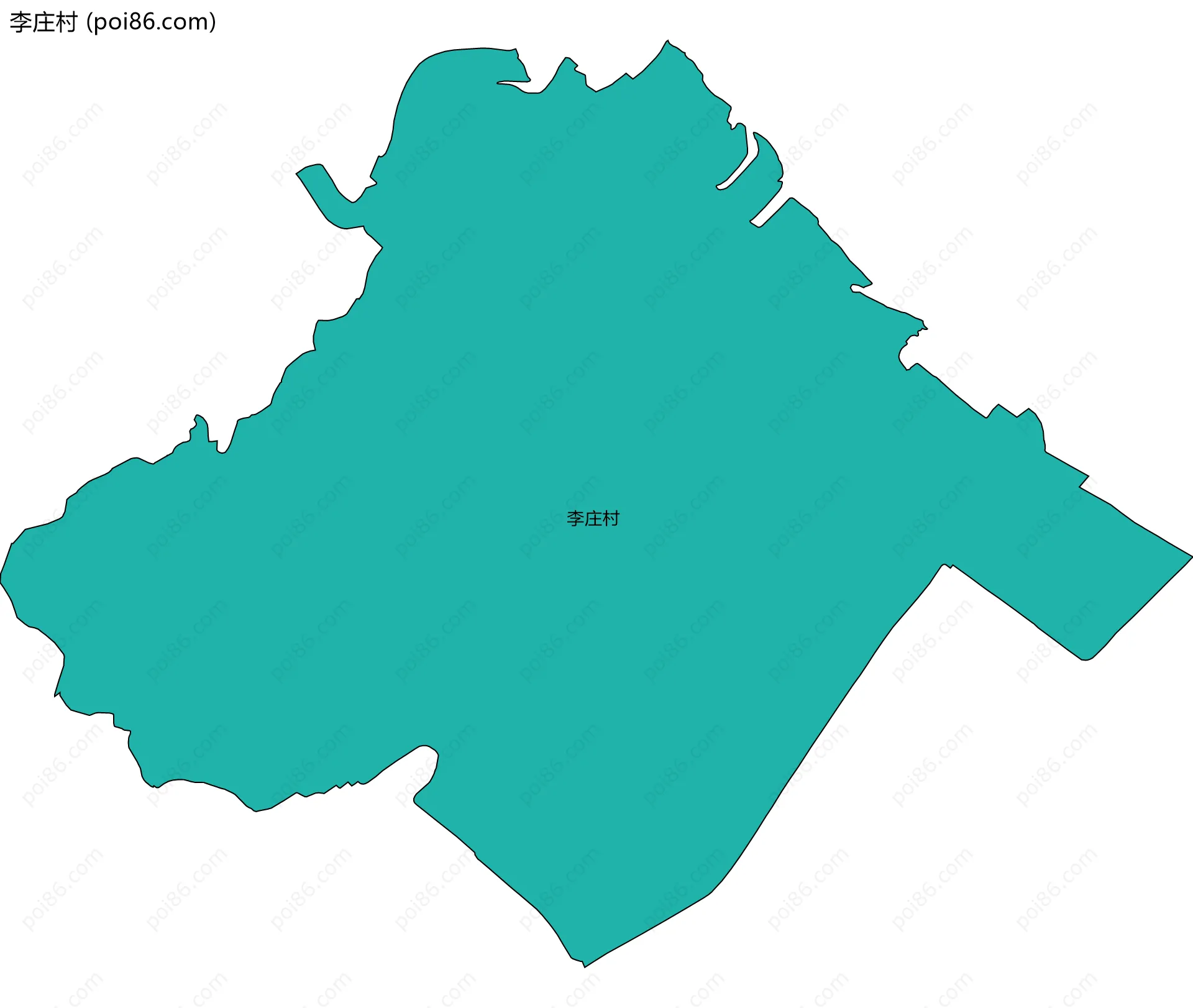 李庄村边界地图