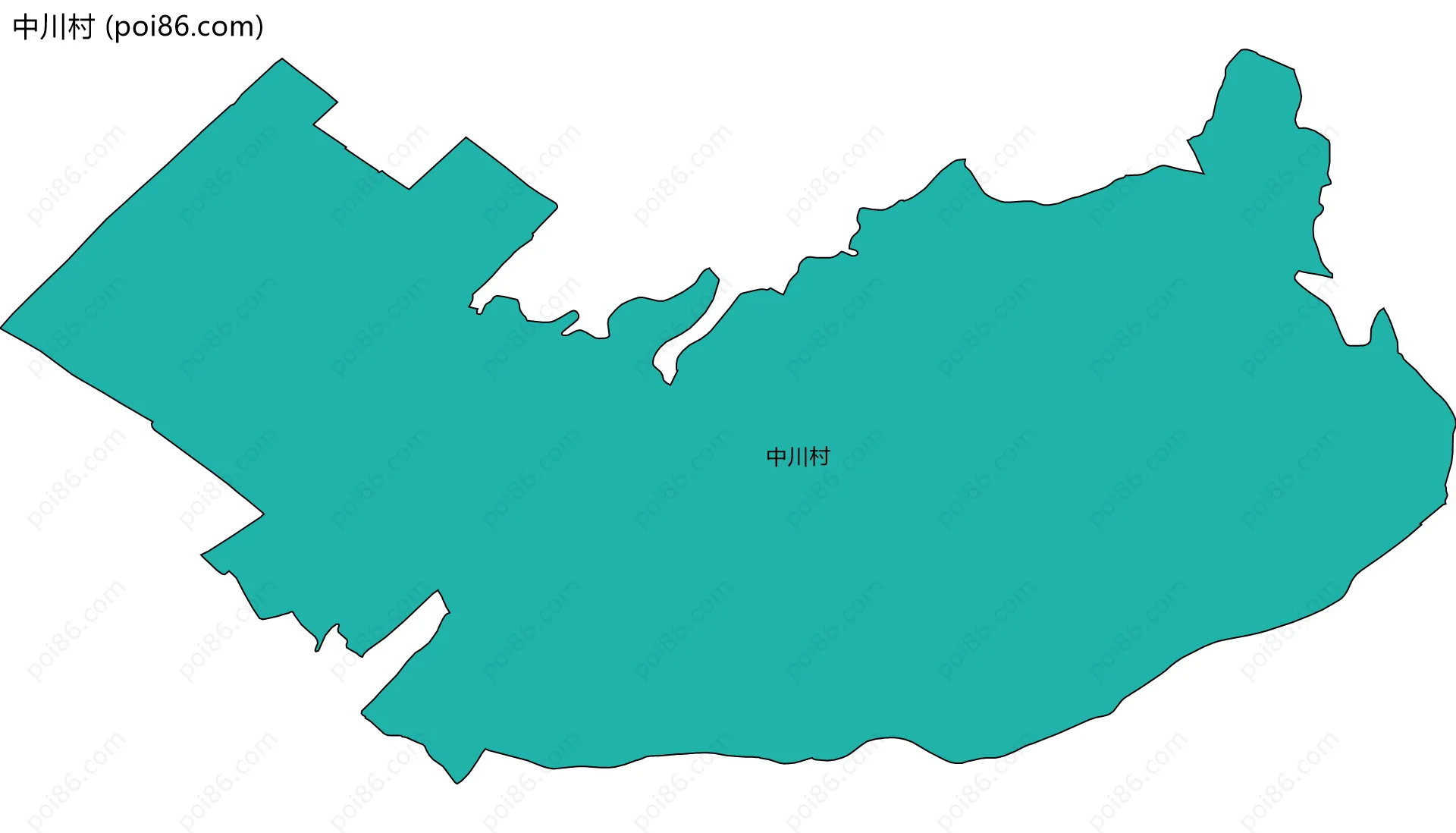 中川村边界地图