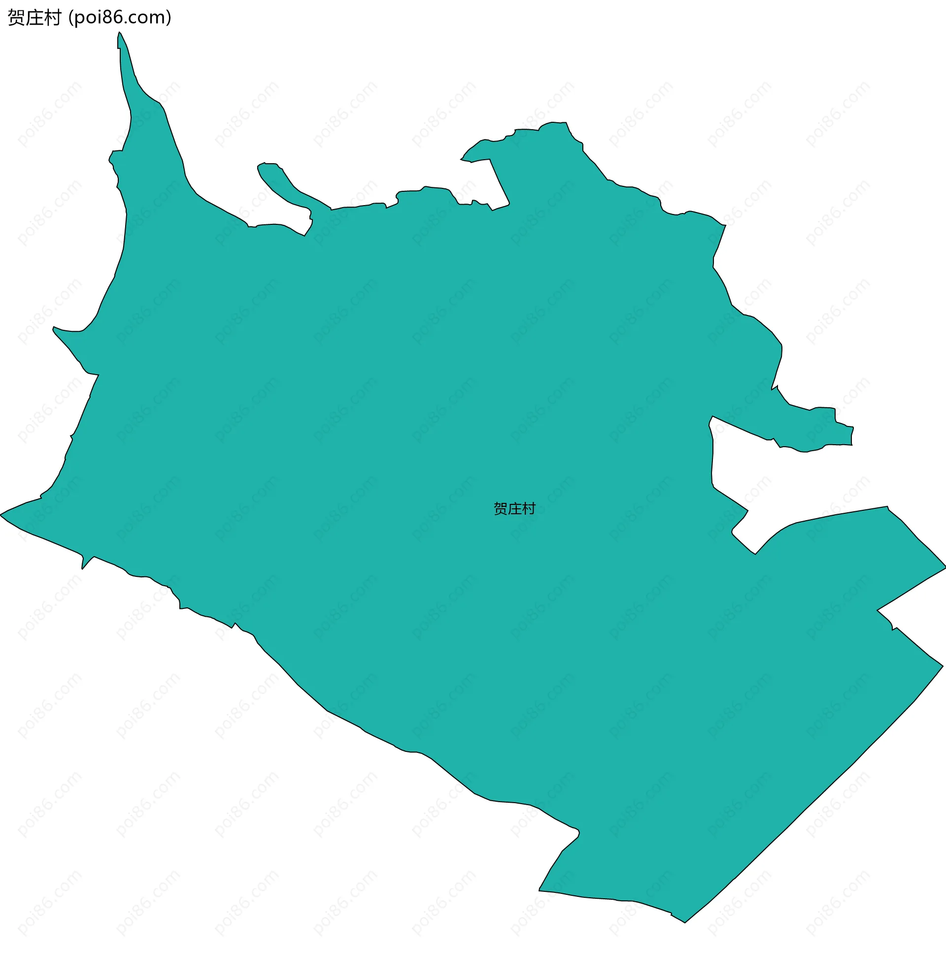贺庄村边界地图