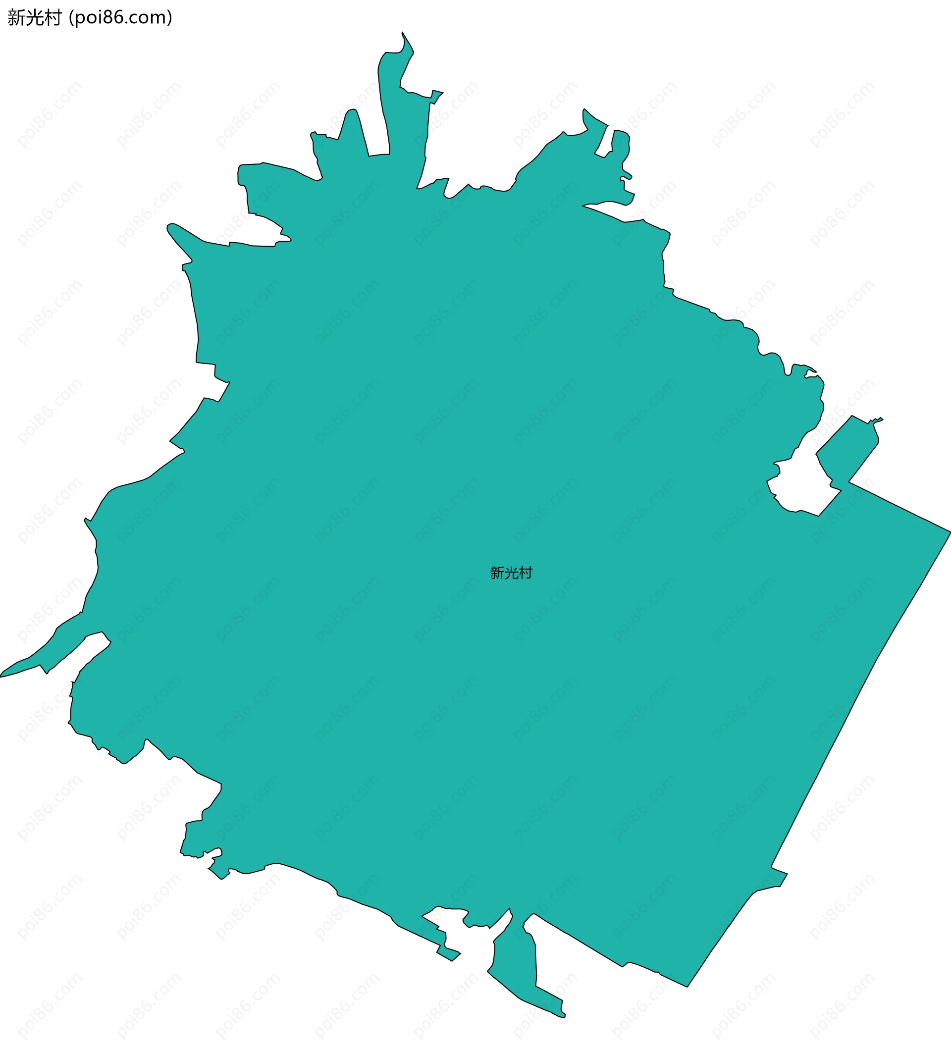 新光村边界地图