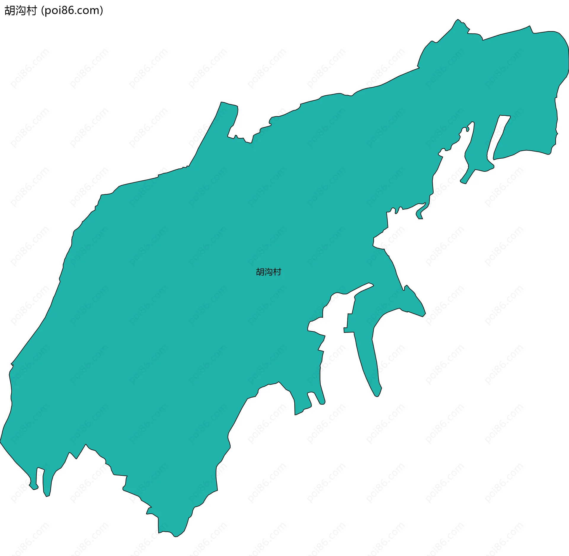 胡沟村边界地图