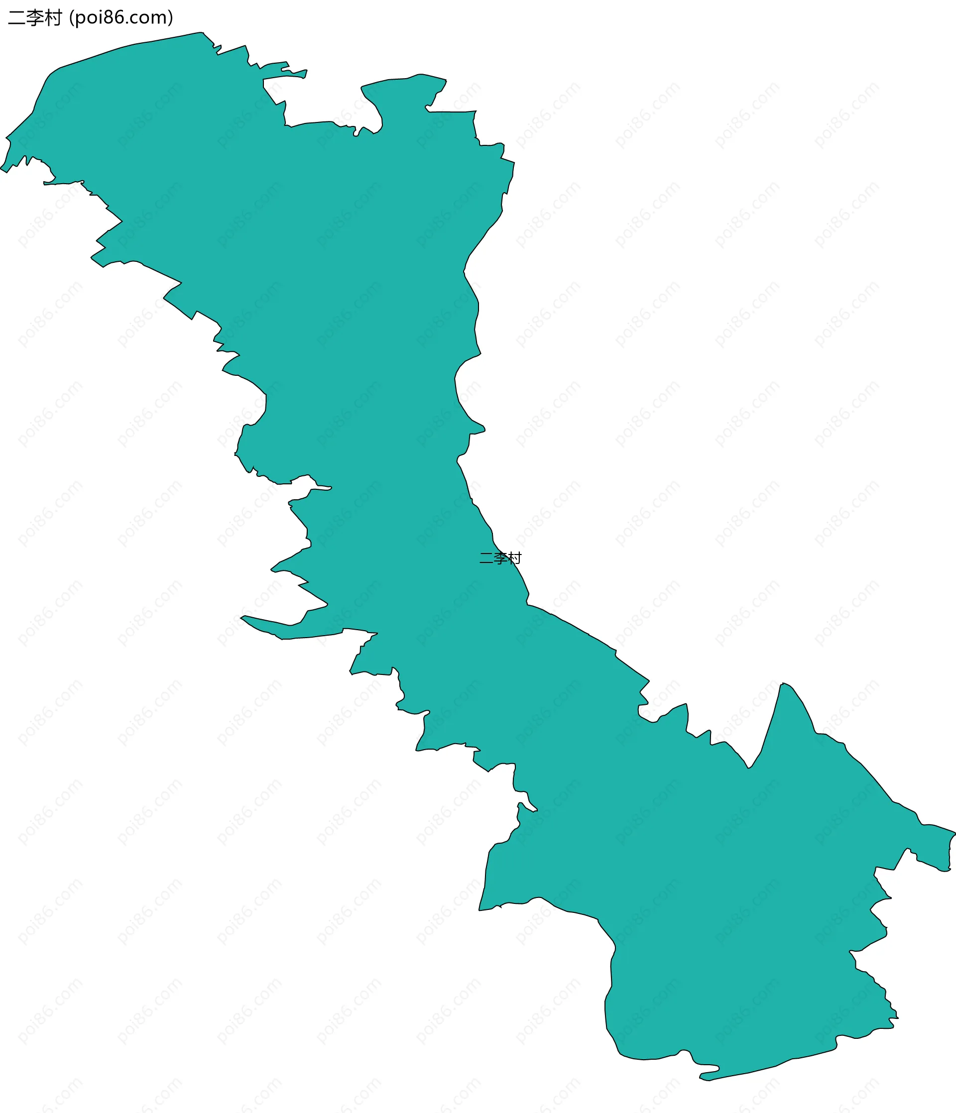 二李村边界地图