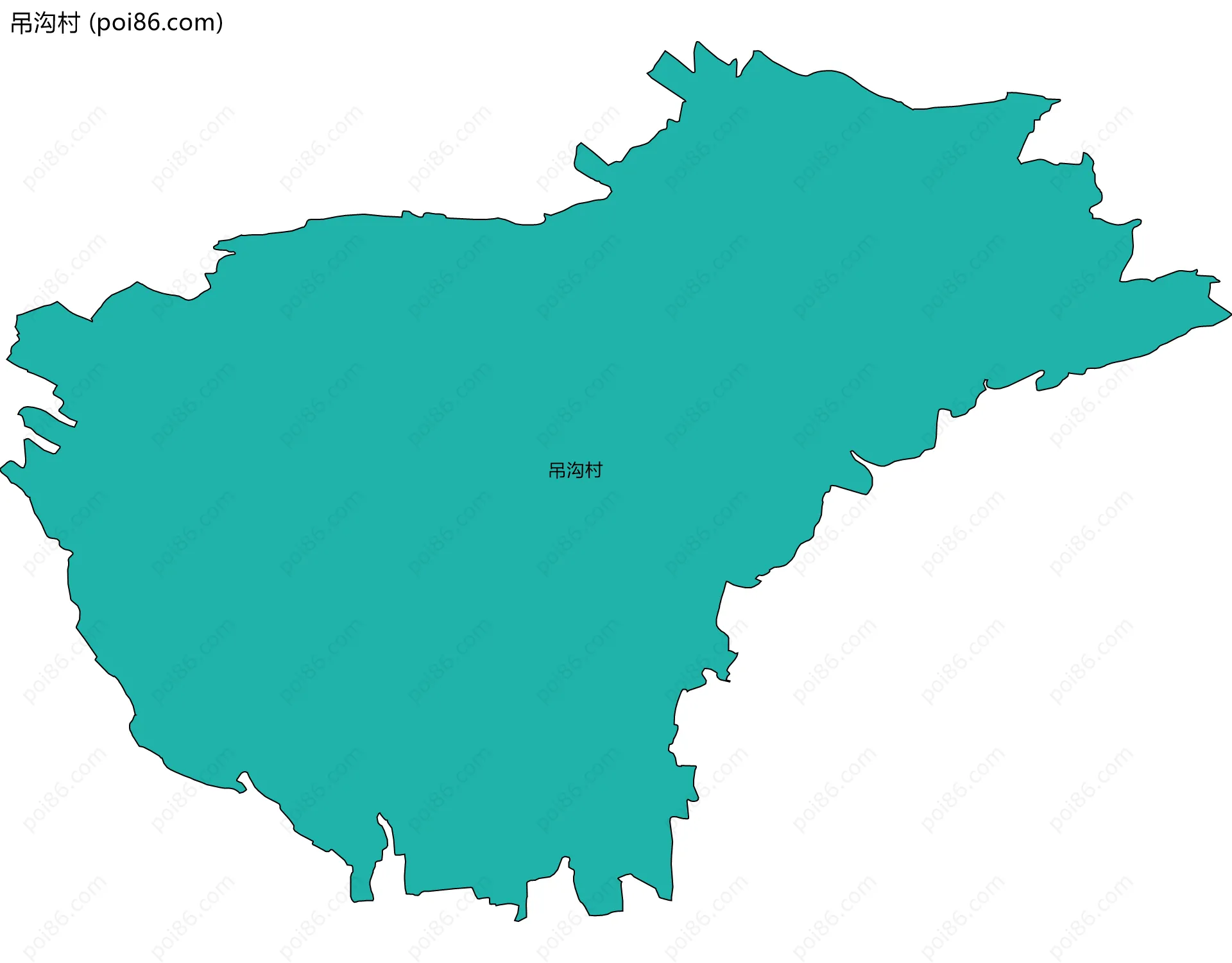 吊沟村边界地图