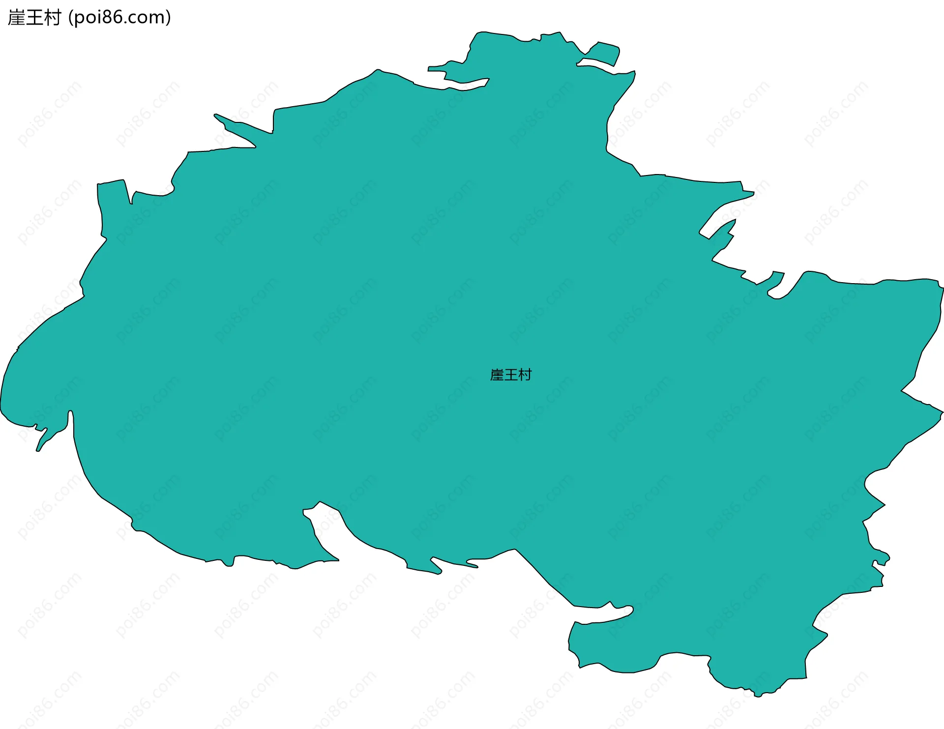 崖王村边界地图