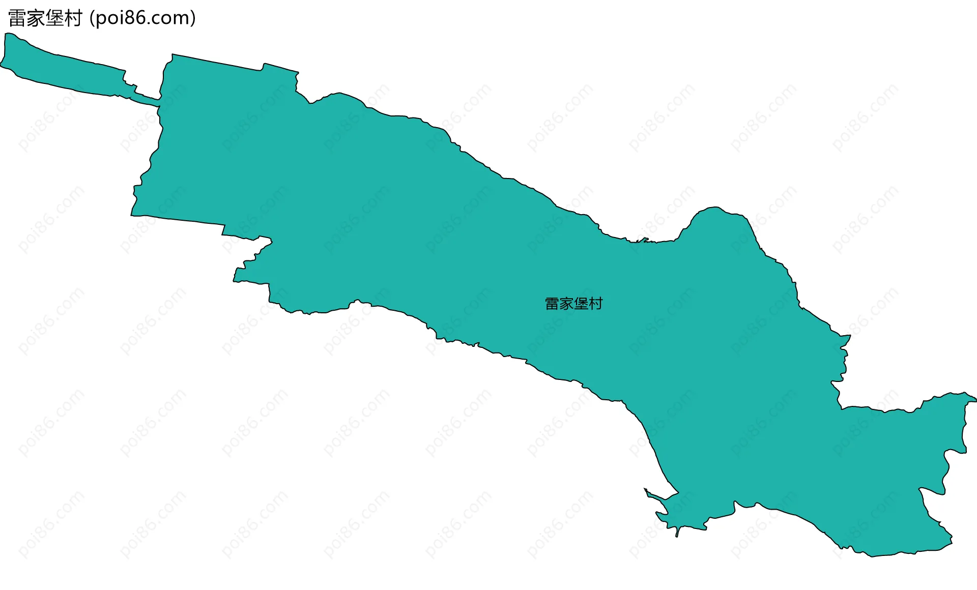 雷家堡村边界地图