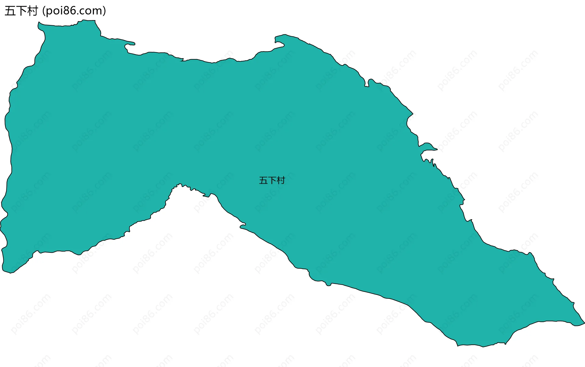 五下村边界地图