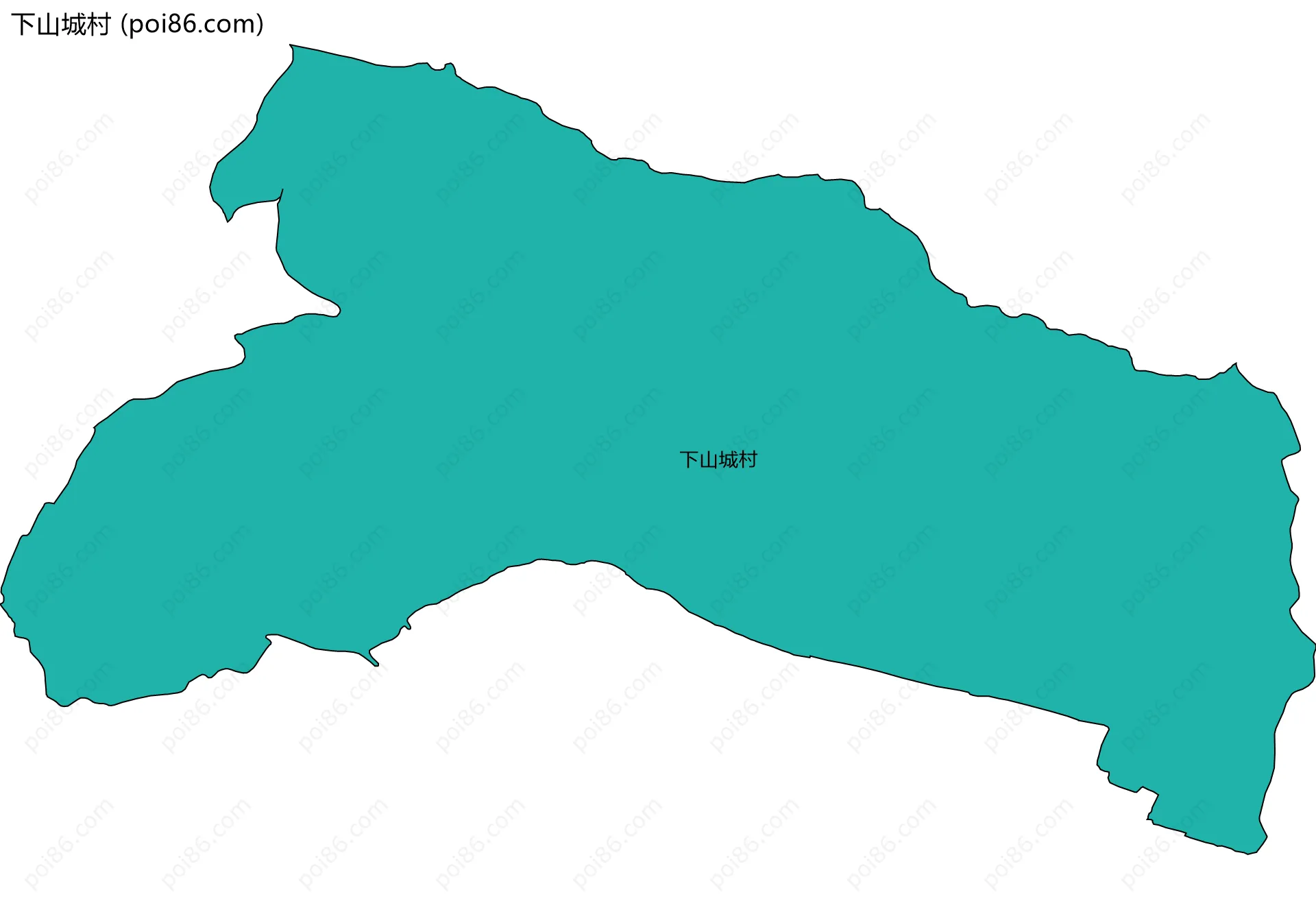下山城村边界地图