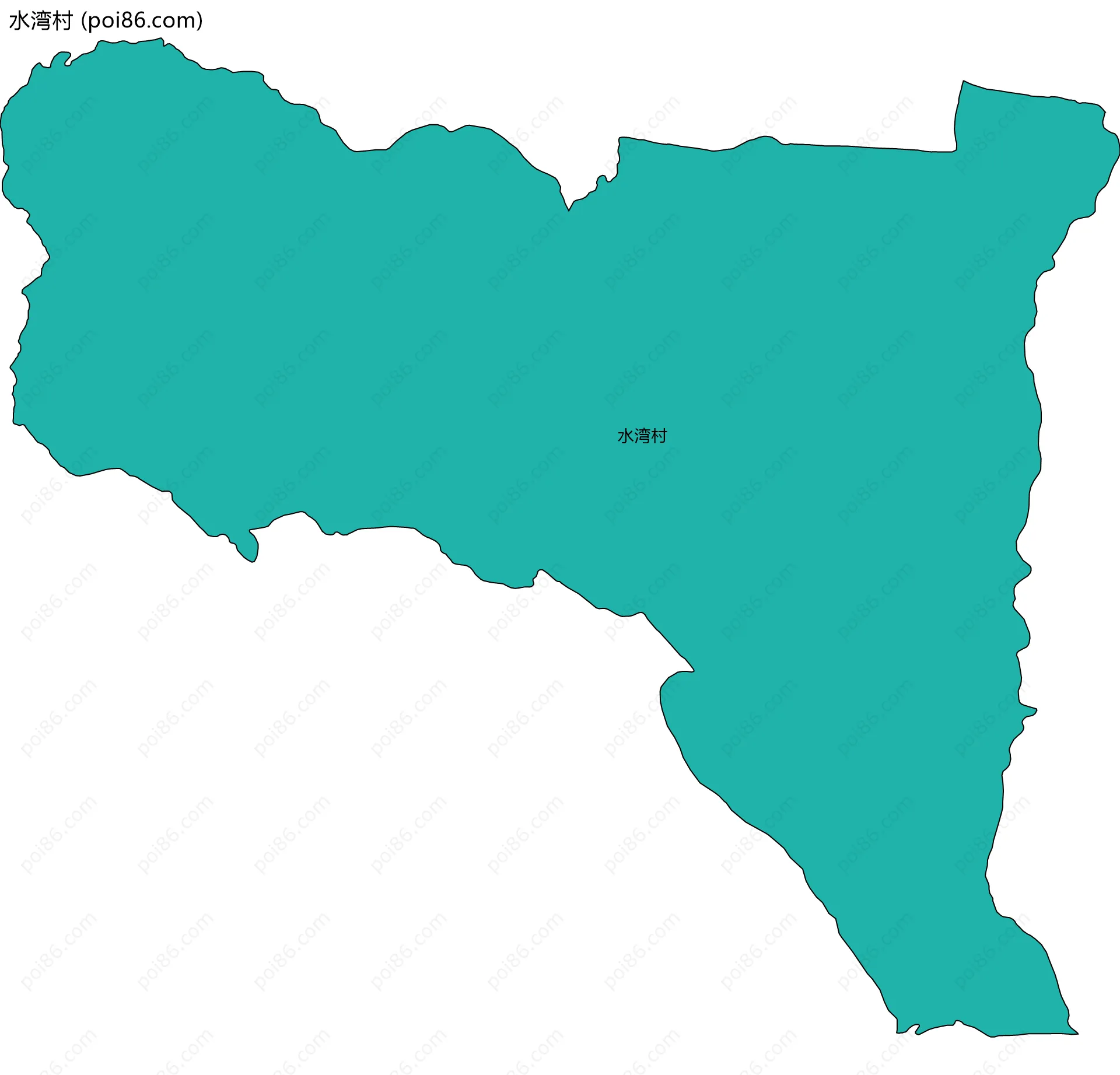 水湾村边界地图
