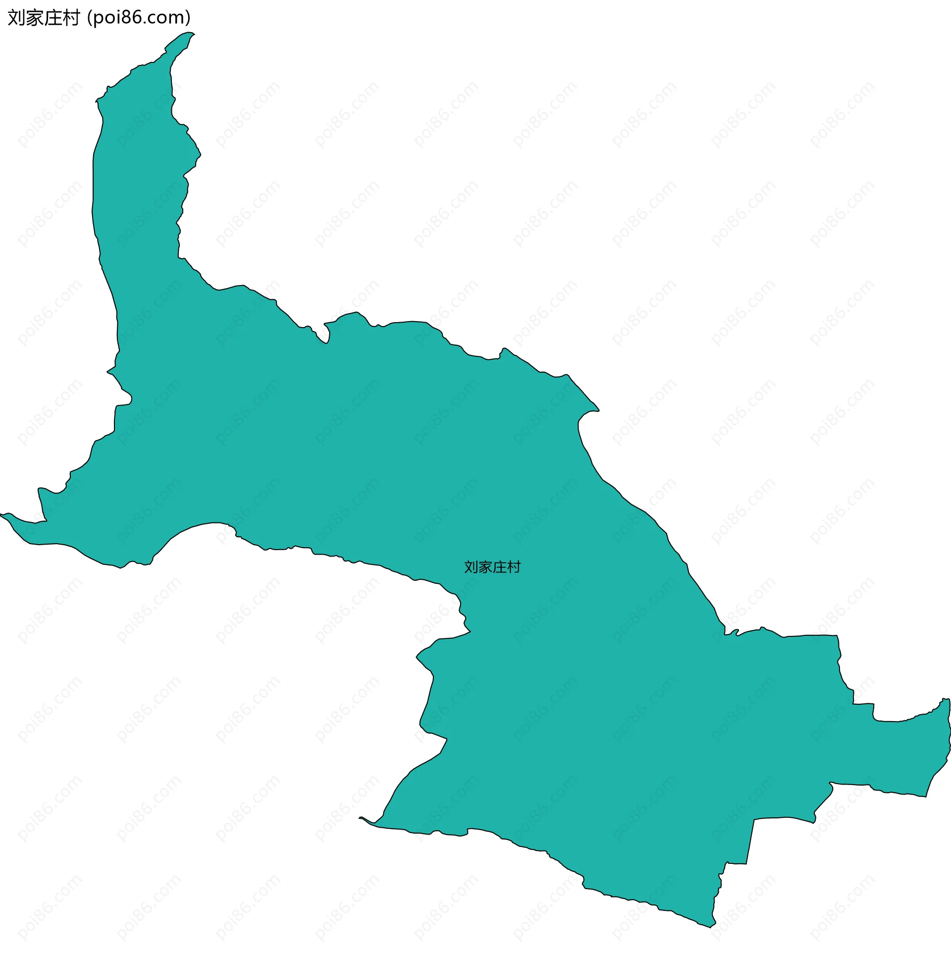 刘家庄村边界地图