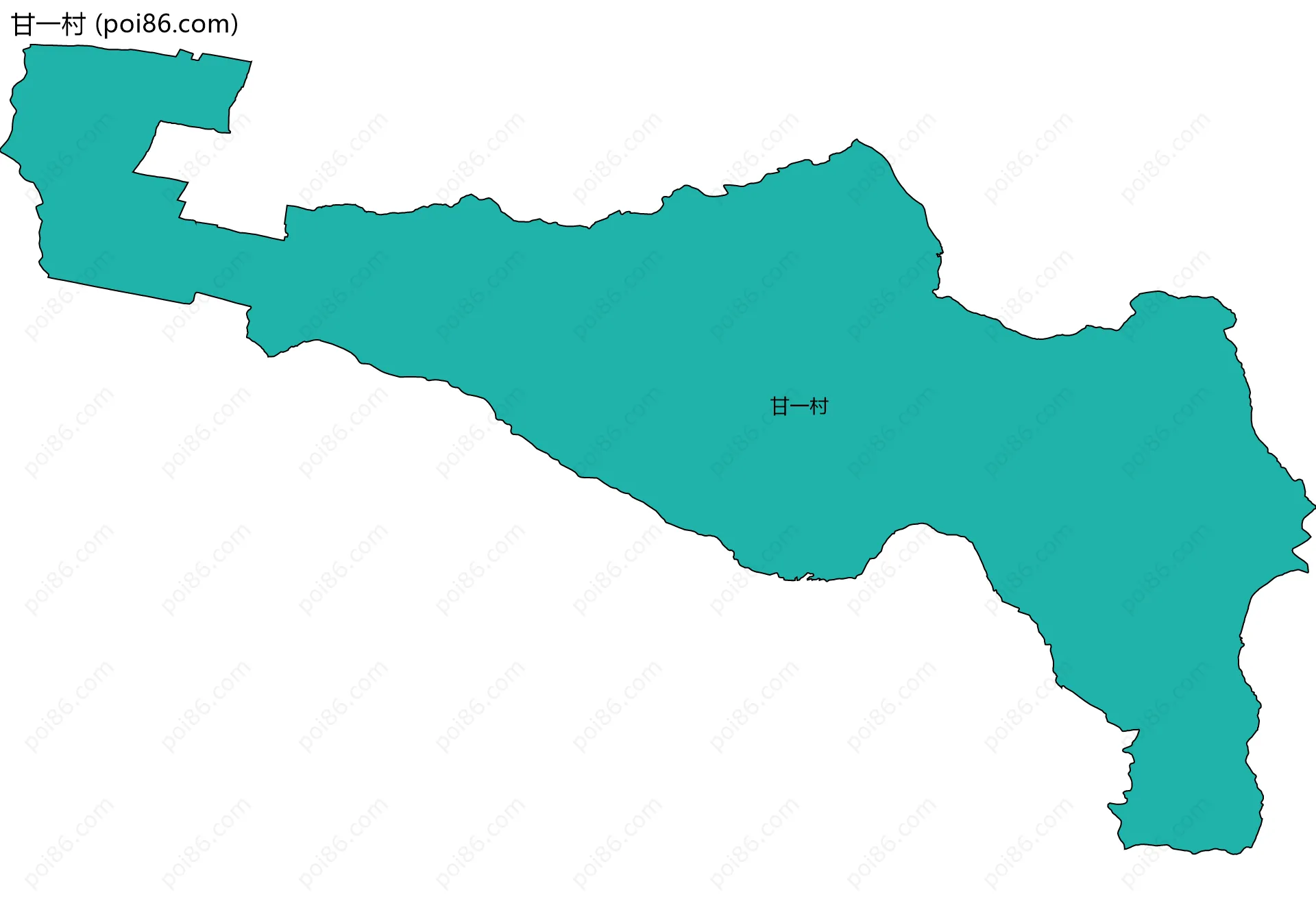 甘一村边界地图
