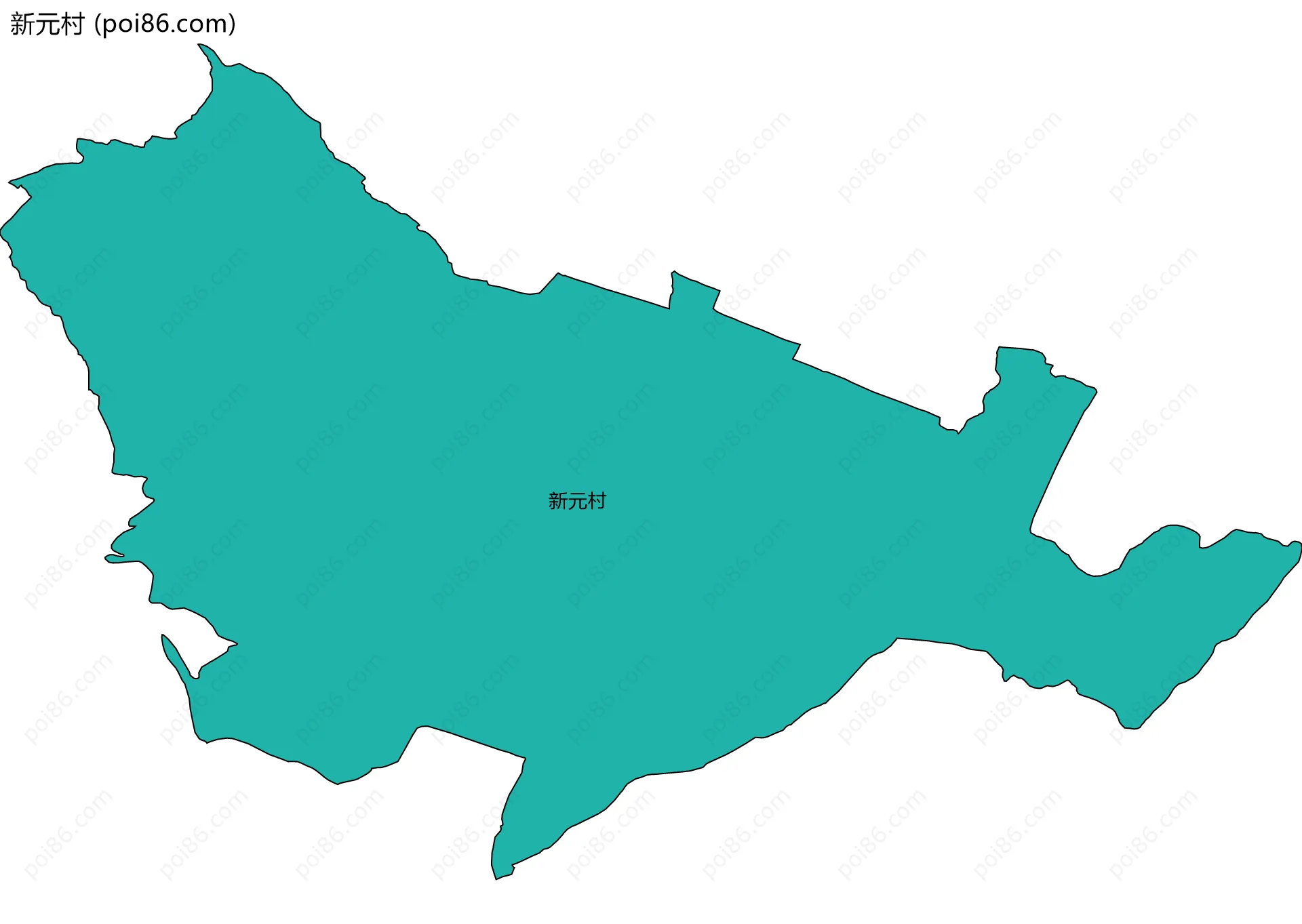 新元村边界地图