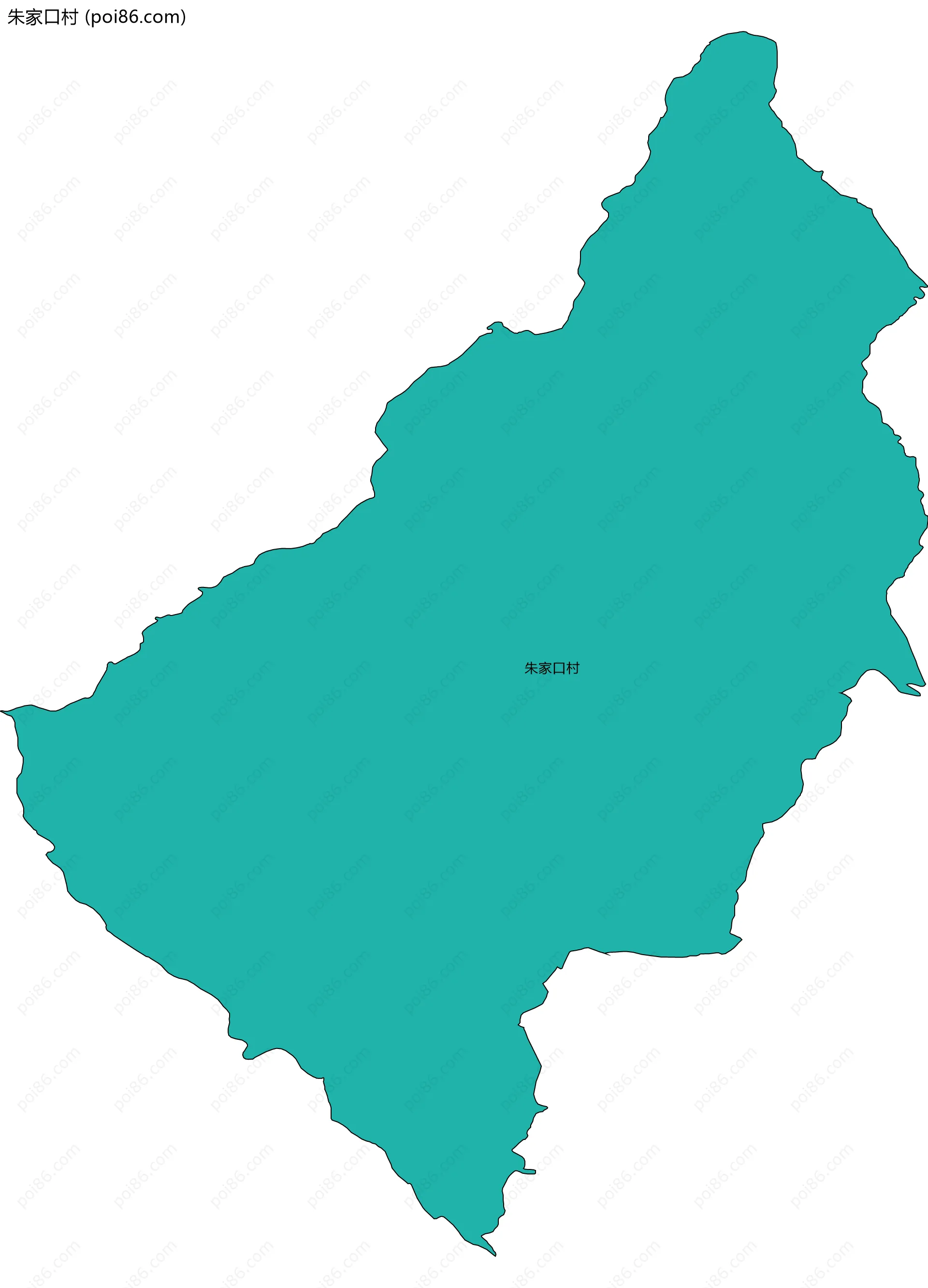 朱家口村边界地图