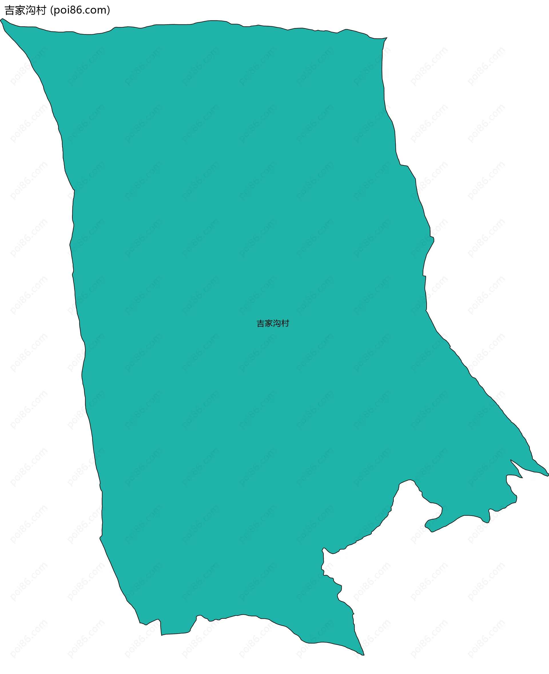 吉家沟村边界地图