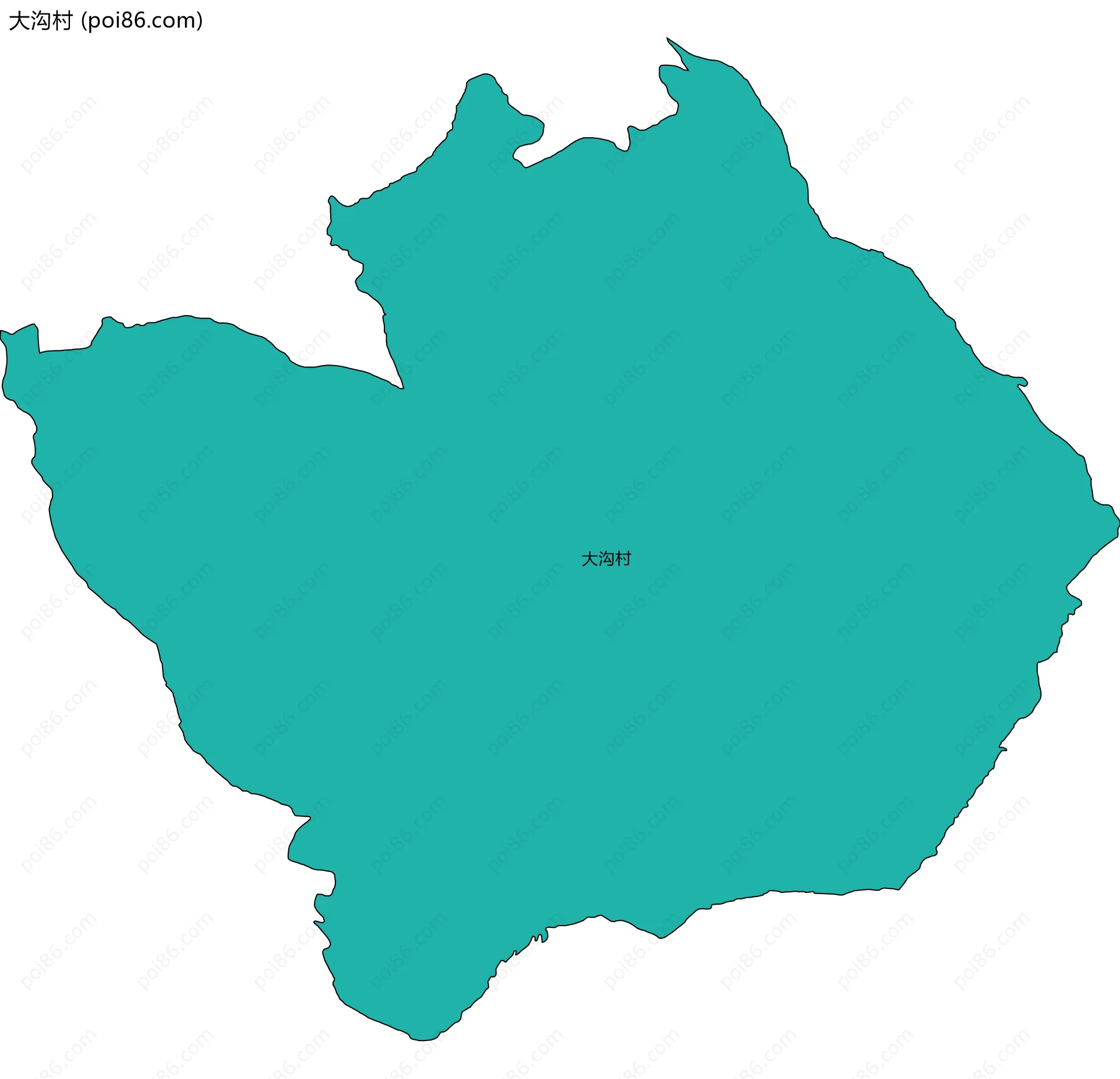 大沟村边界地图