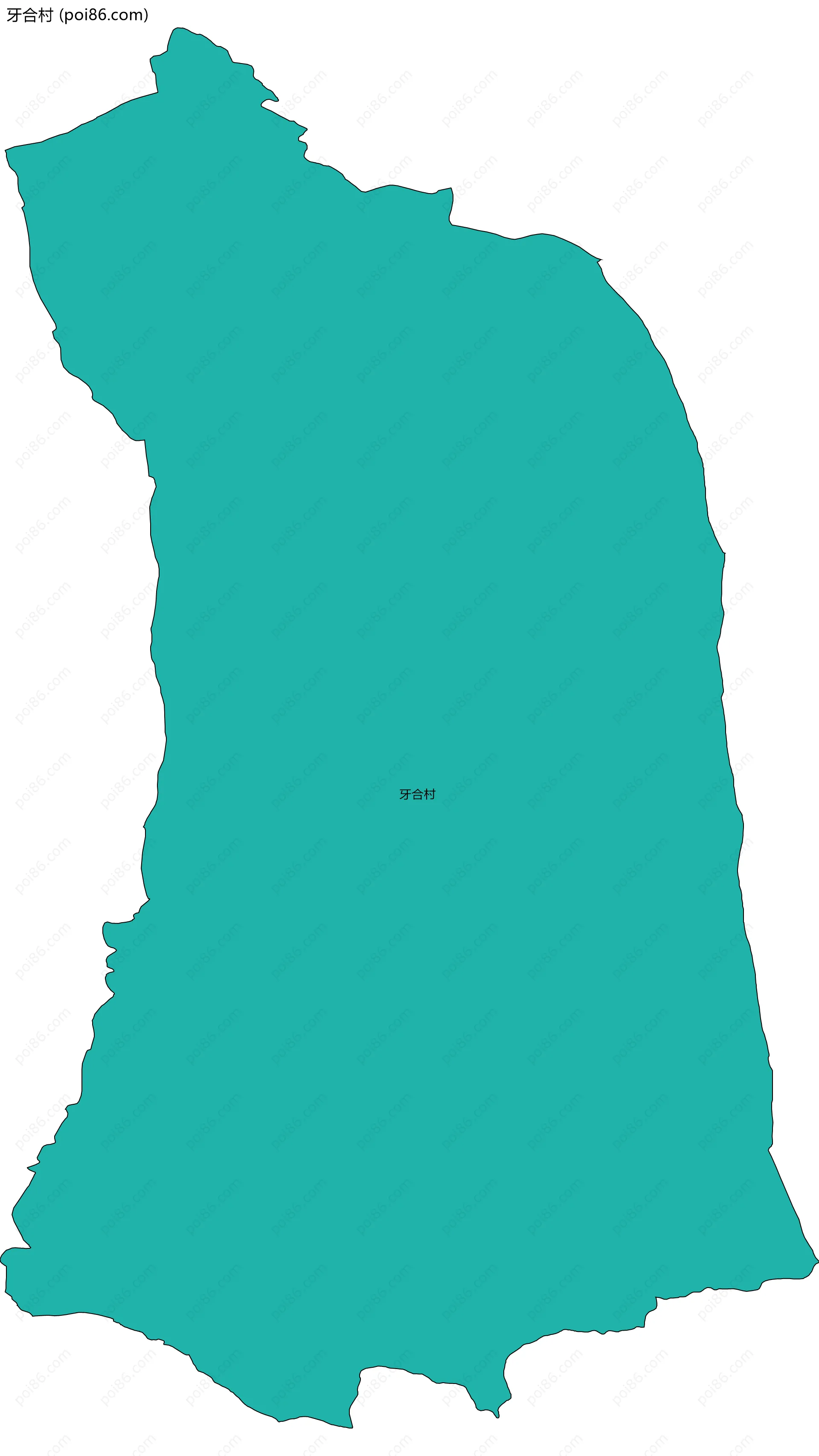 牙合村边界地图