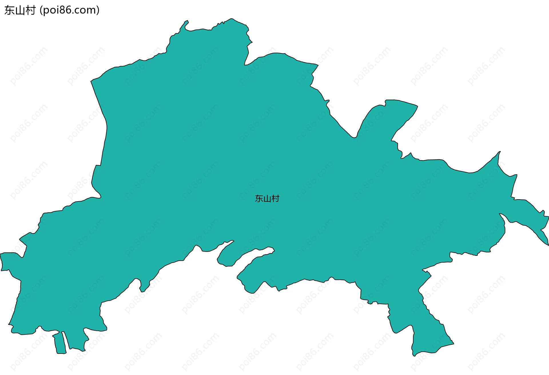 东山村边界地图