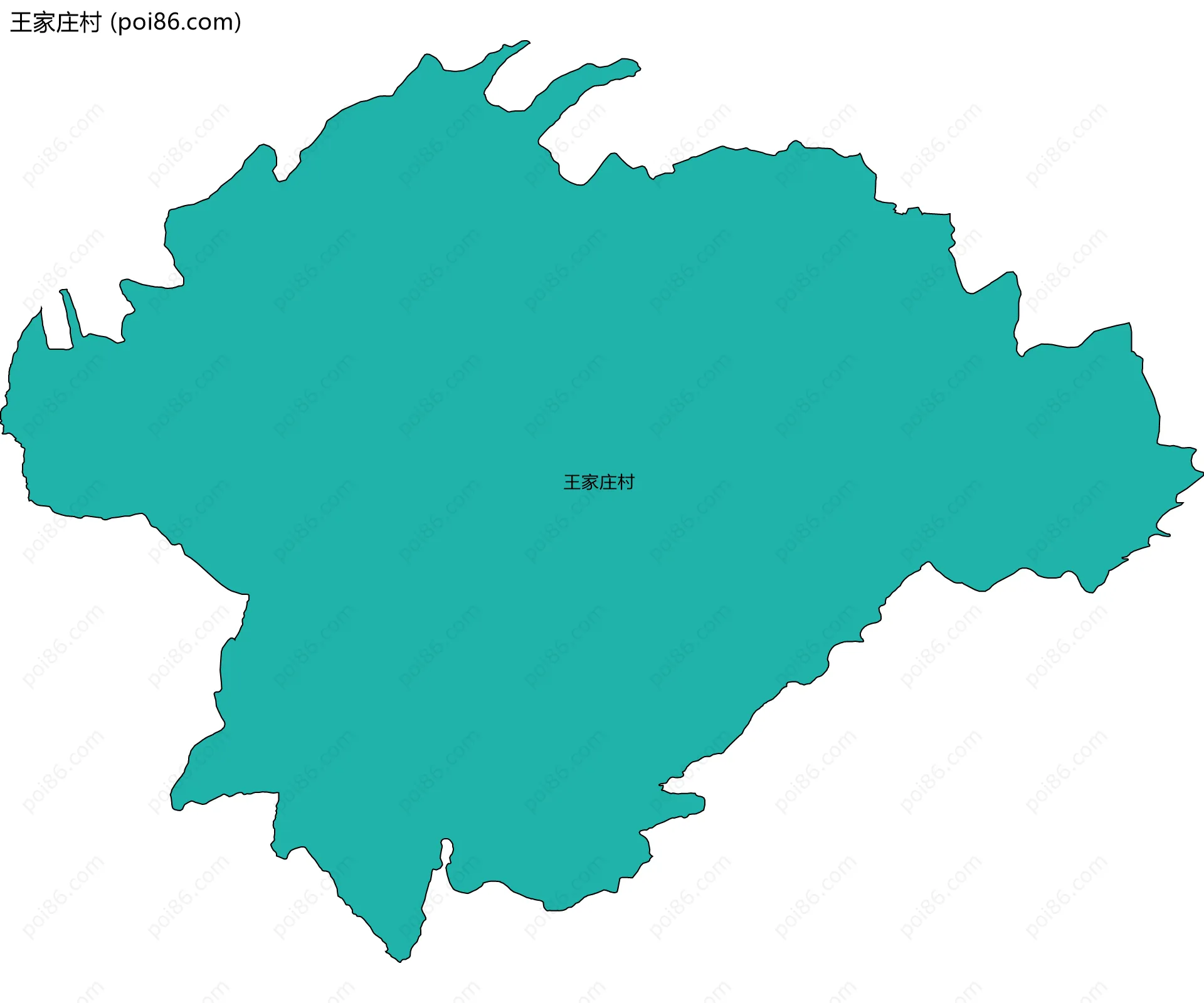 王家庄村边界地图