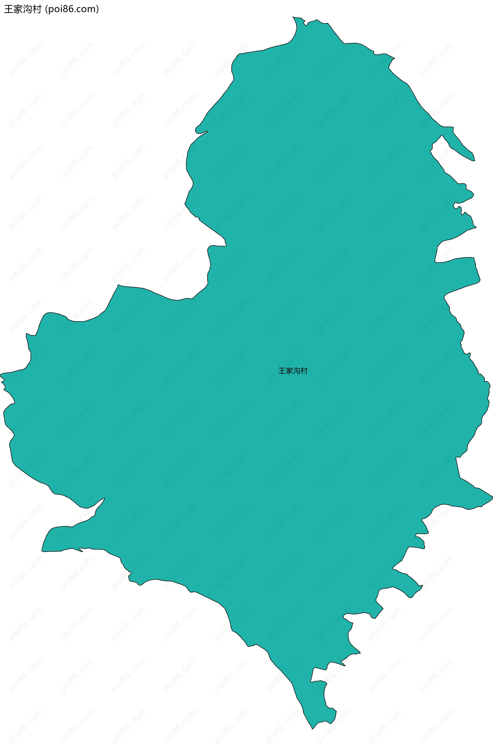 王家沟村边界地图