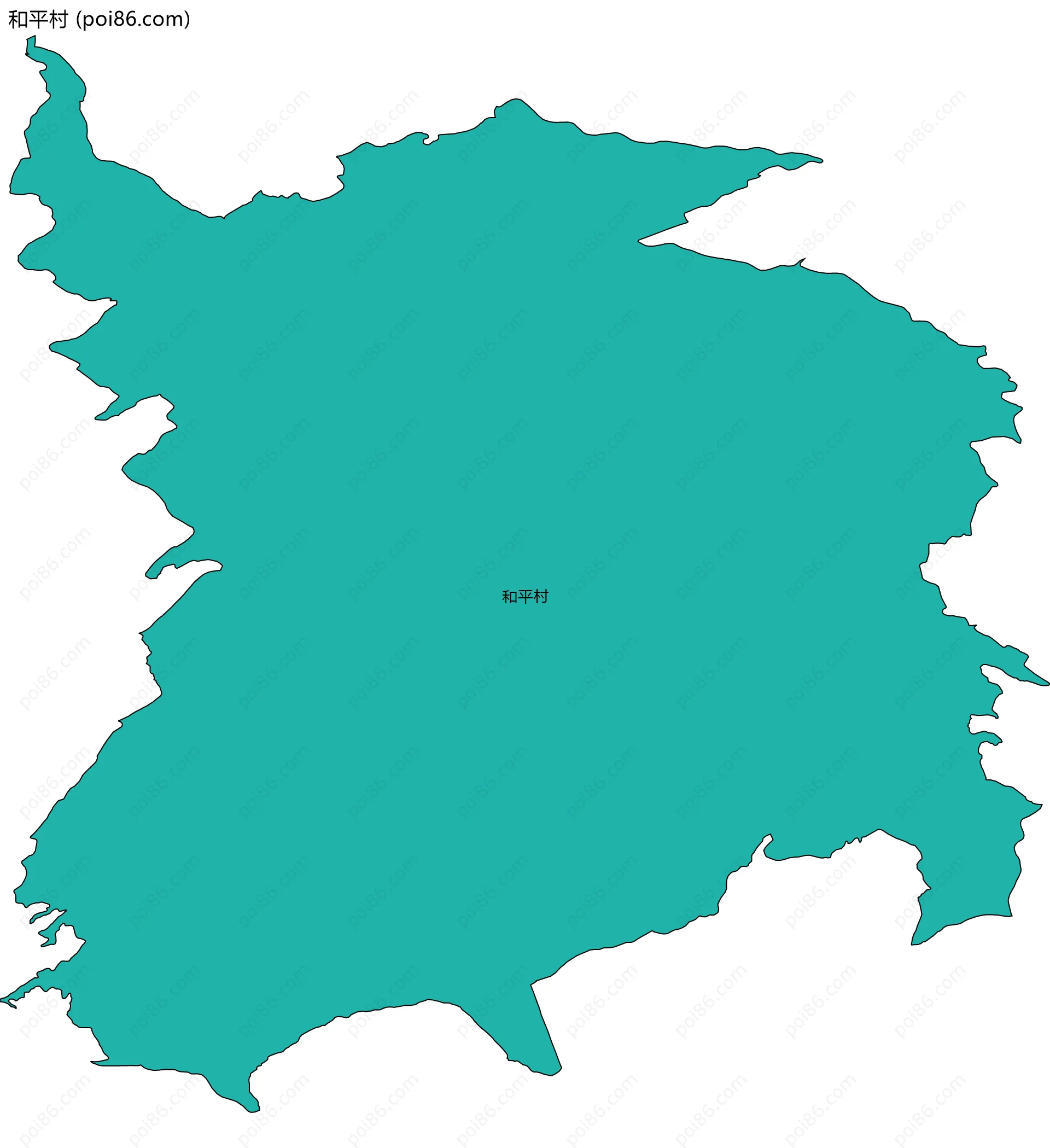 和平村边界地图