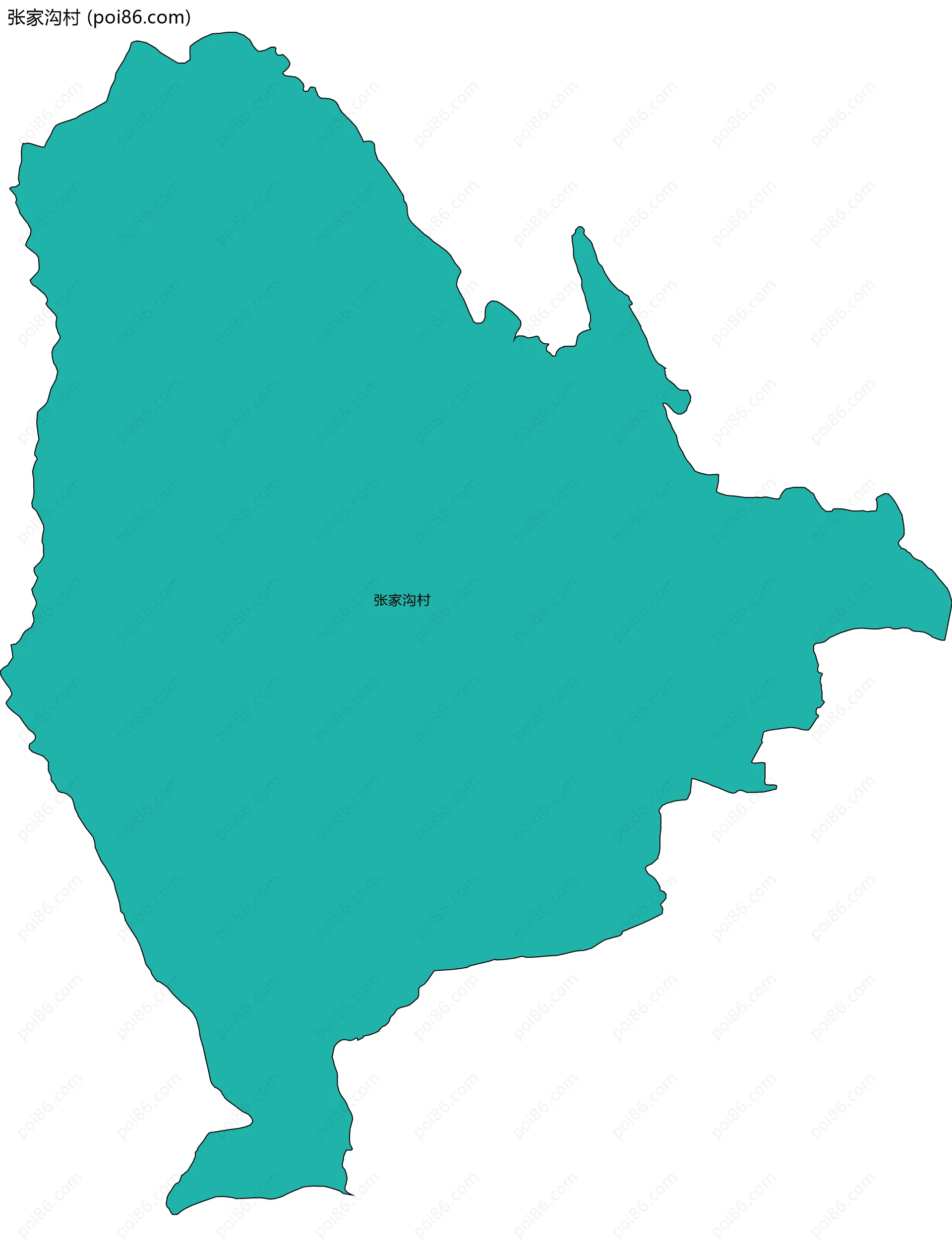 张家沟村边界地图