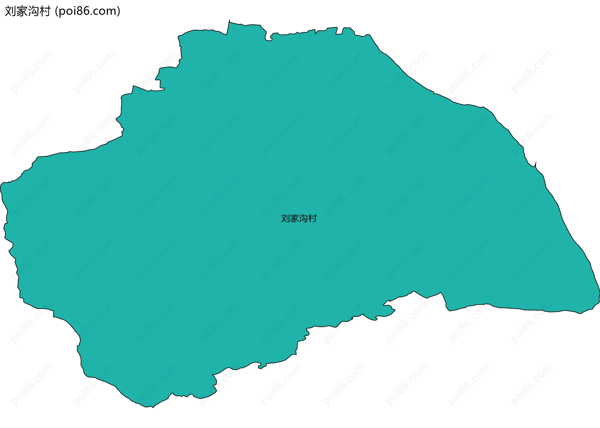 刘家沟村边界地图