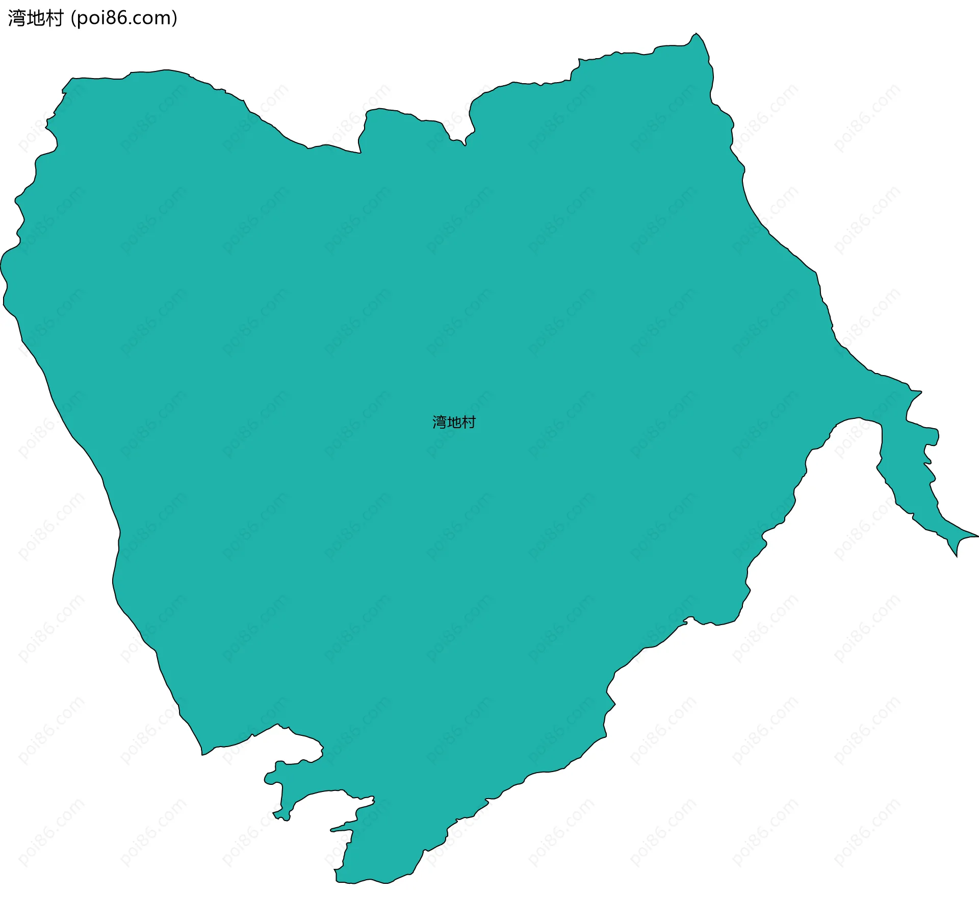 湾地村边界地图