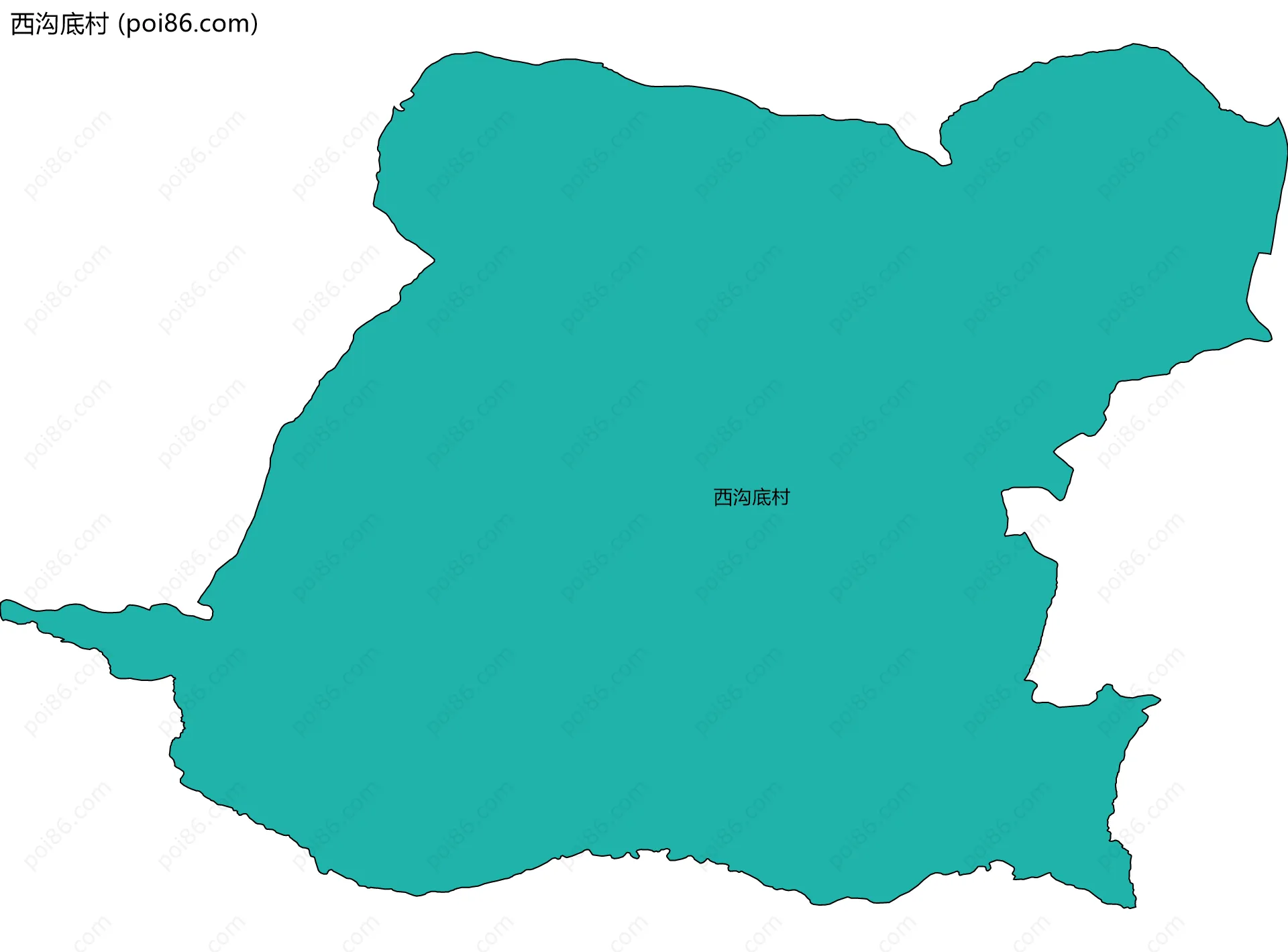 西沟底村边界地图
