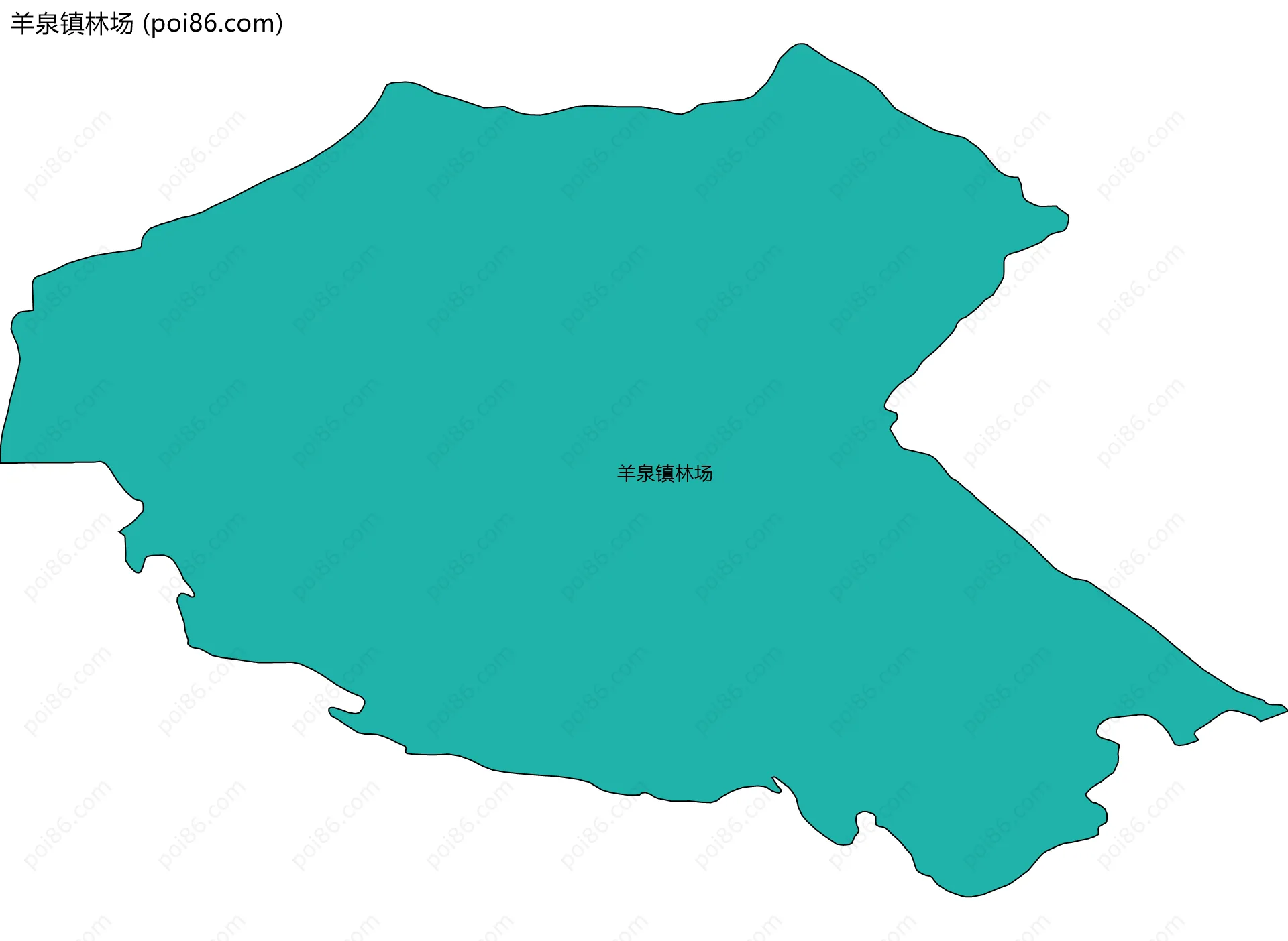 羊泉镇林场边界地图(五级行政区划)