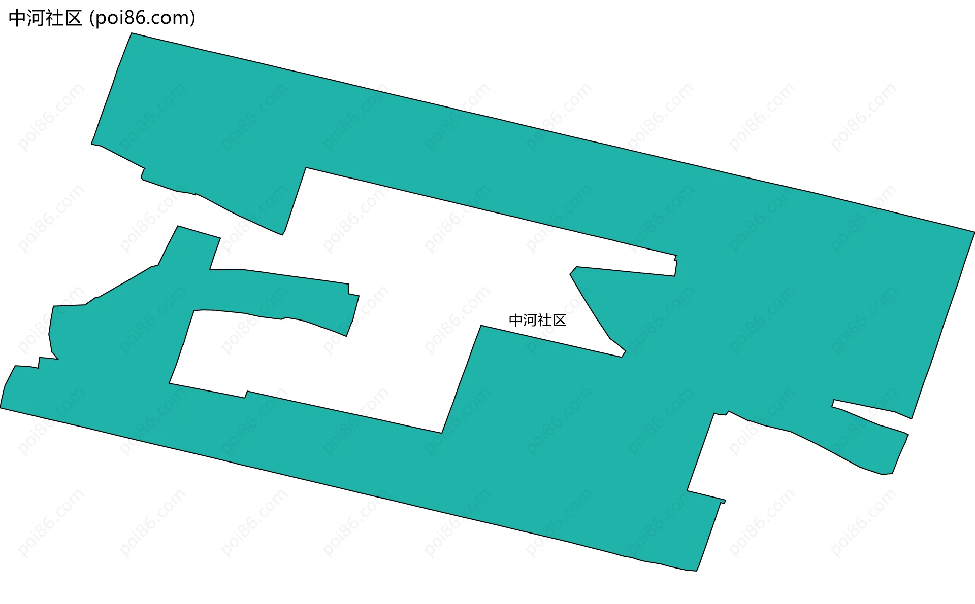 中河社区边界地图