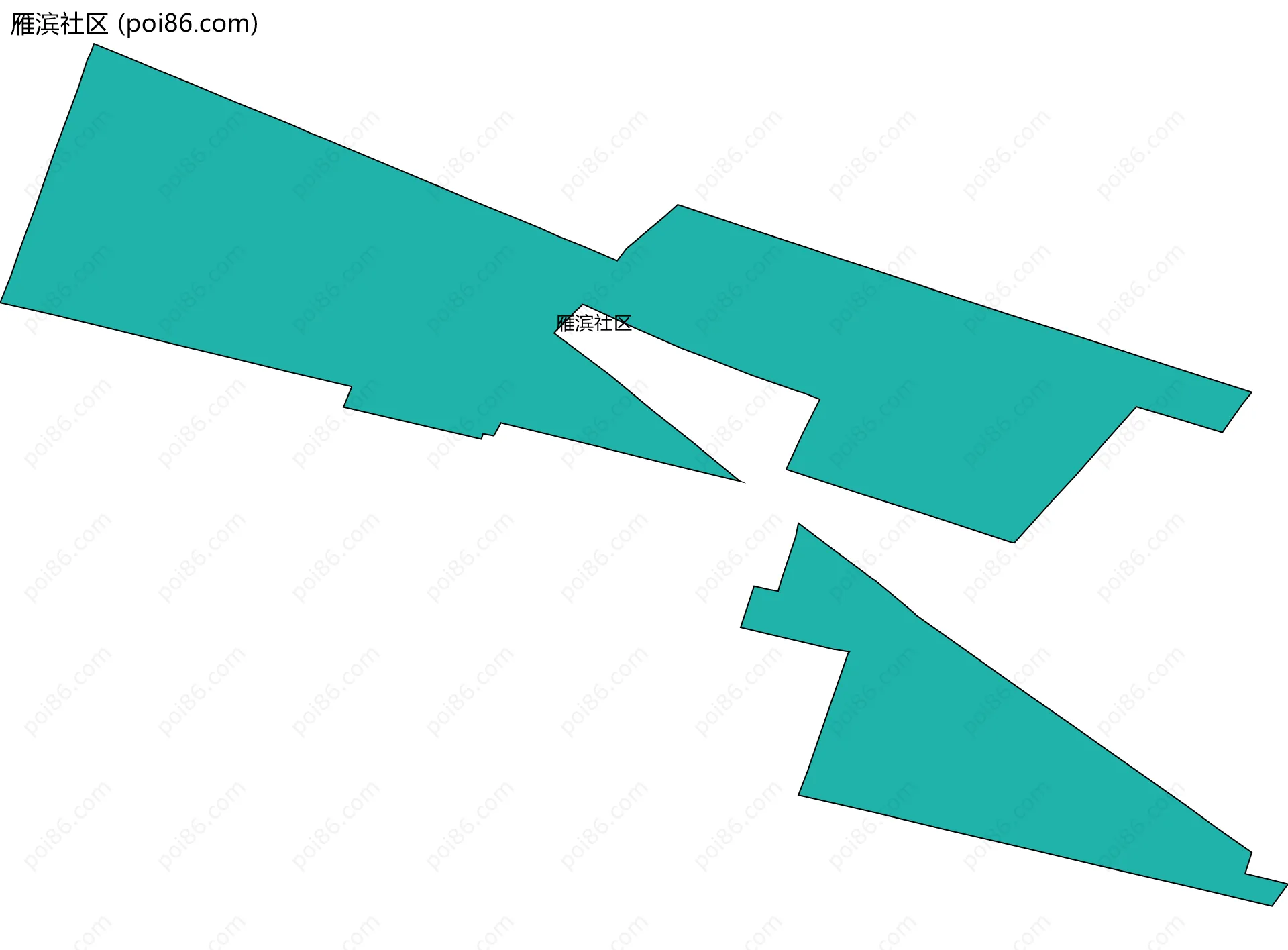 雁滨社区边界地图