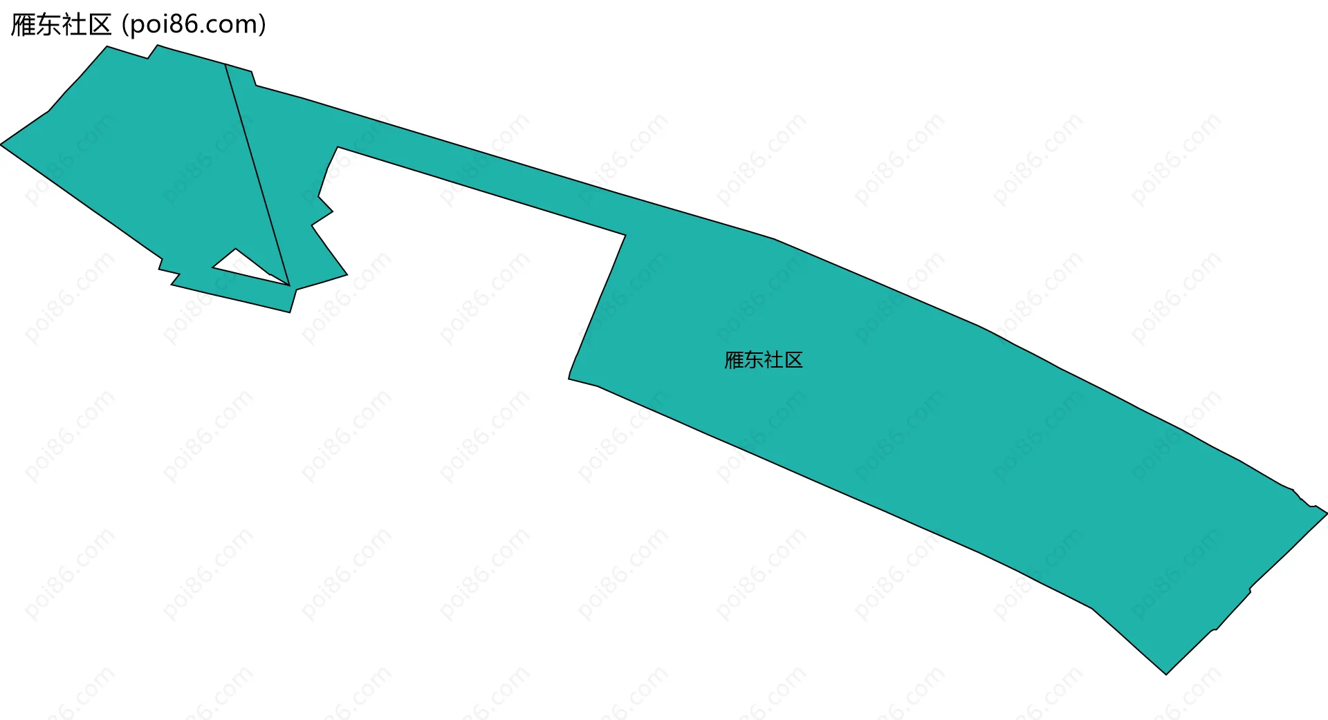雁东社区边界地图