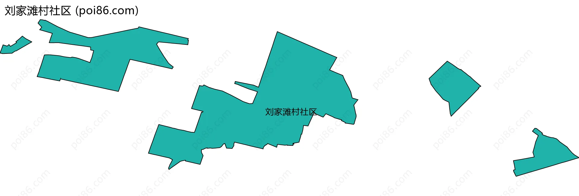 刘家滩村社区边界地图