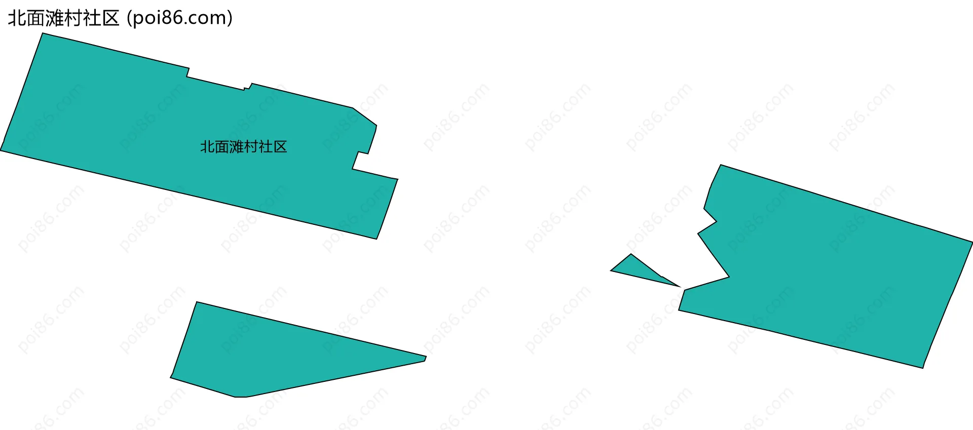 北面滩村社区边界地图