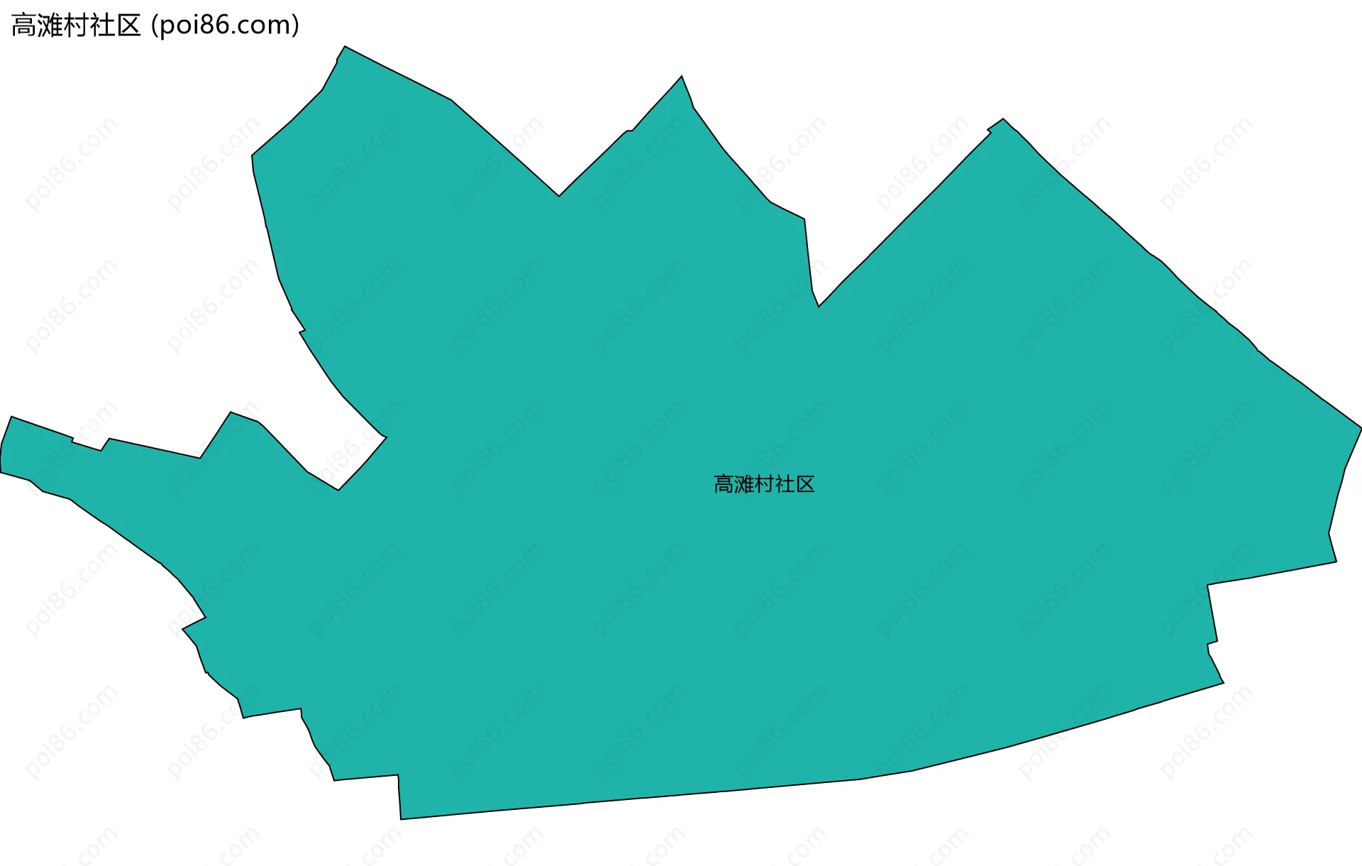 高滩村社区边界地图