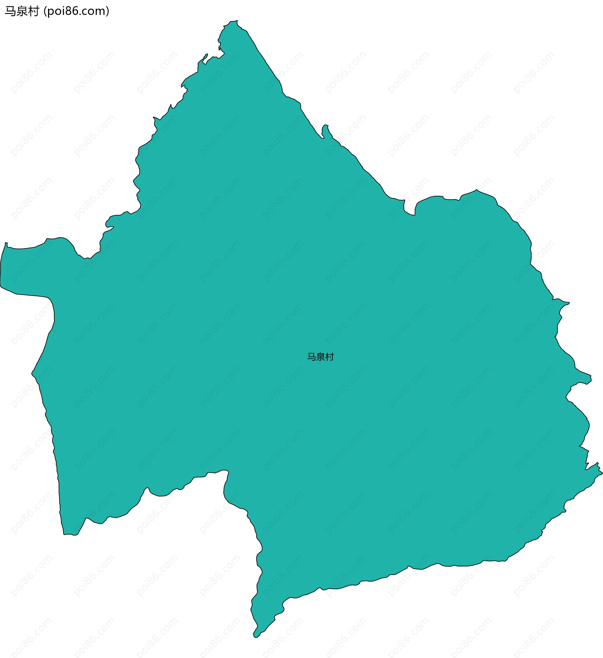 马泉村边界地图