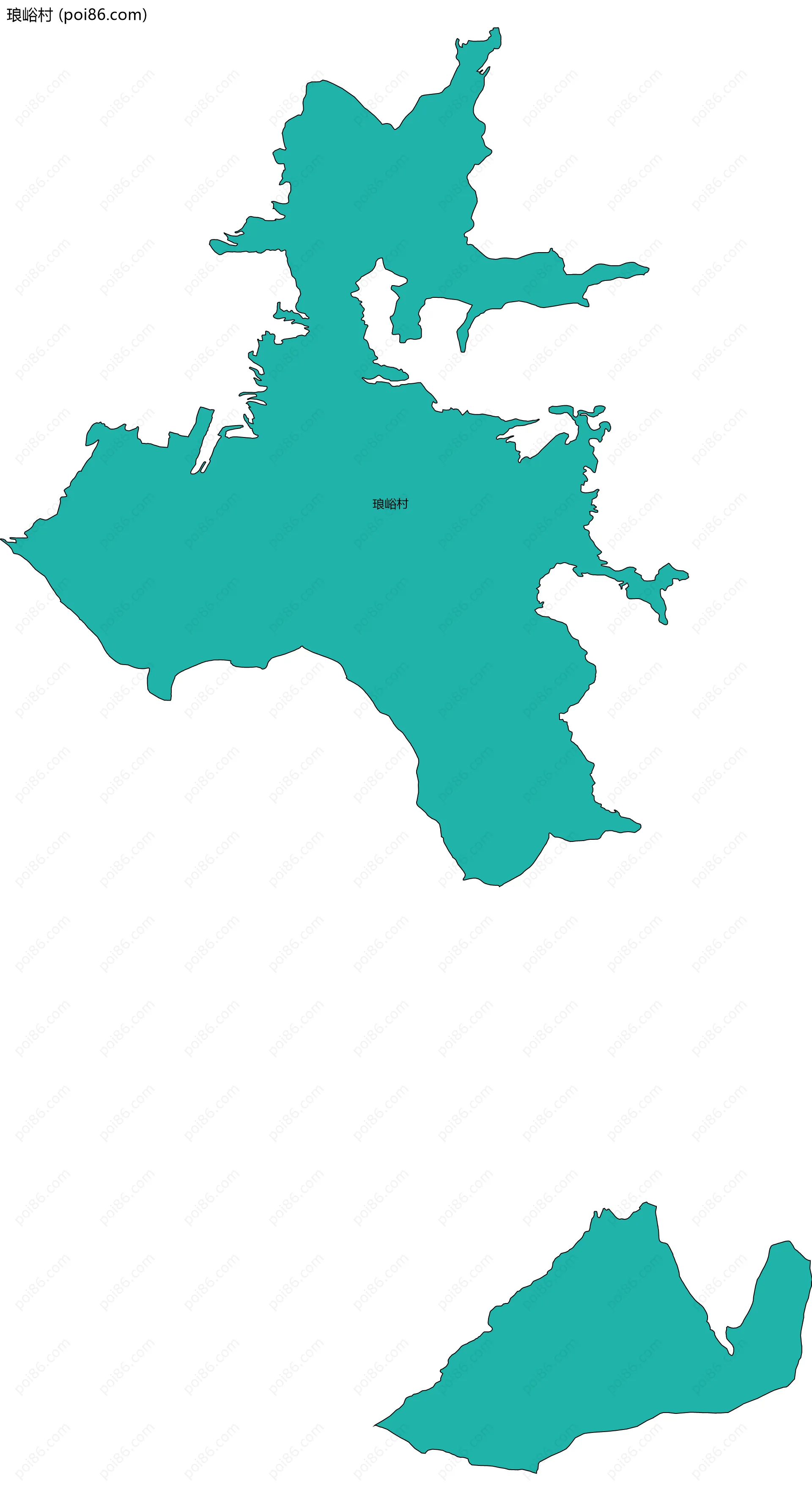 琅峪村边界地图