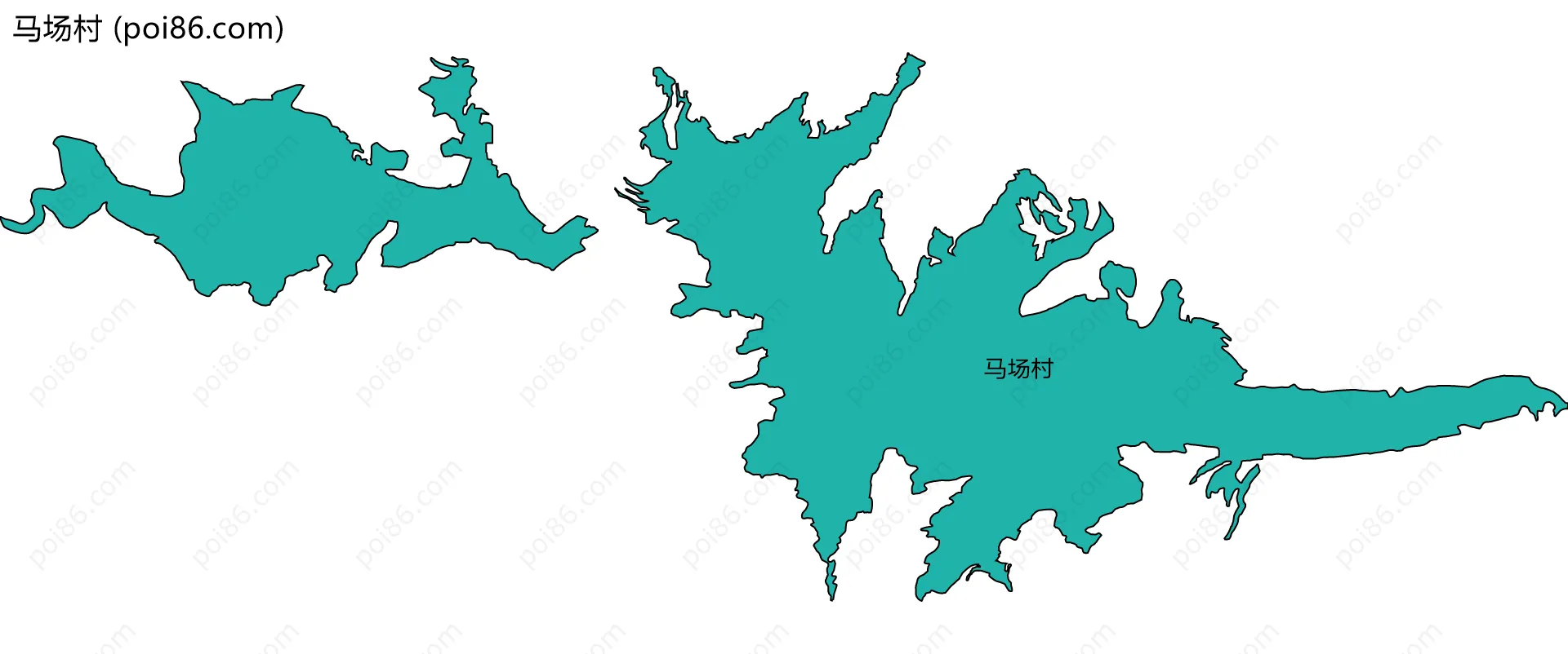 马场村边界地图