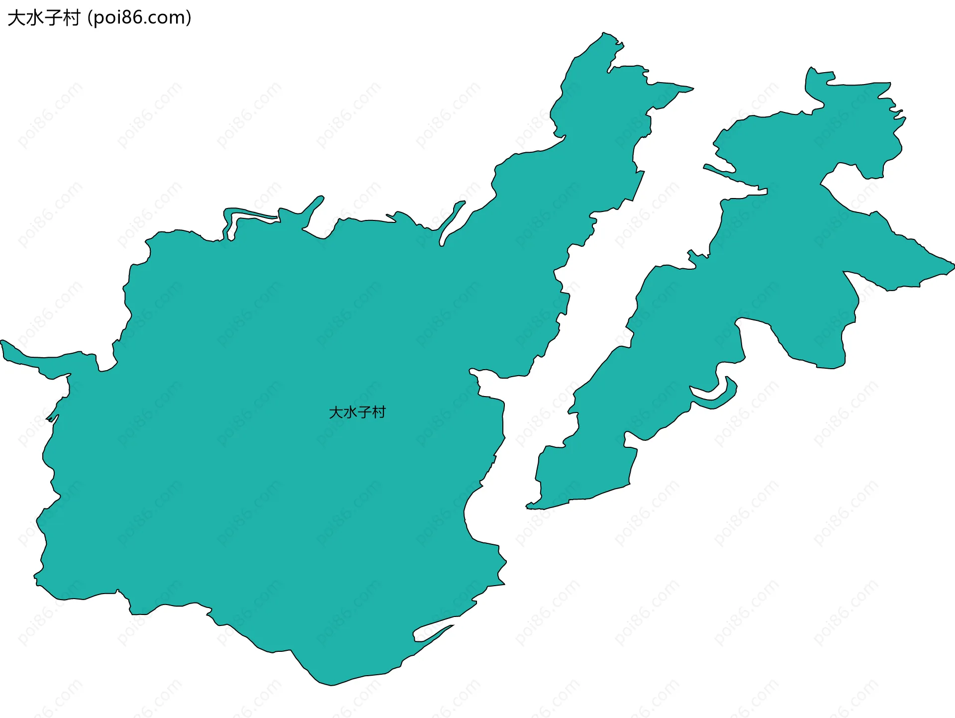 大水子村边界地图