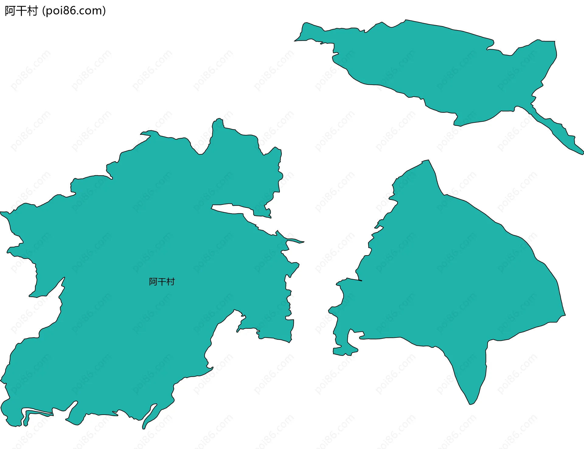 阿干村边界地图
