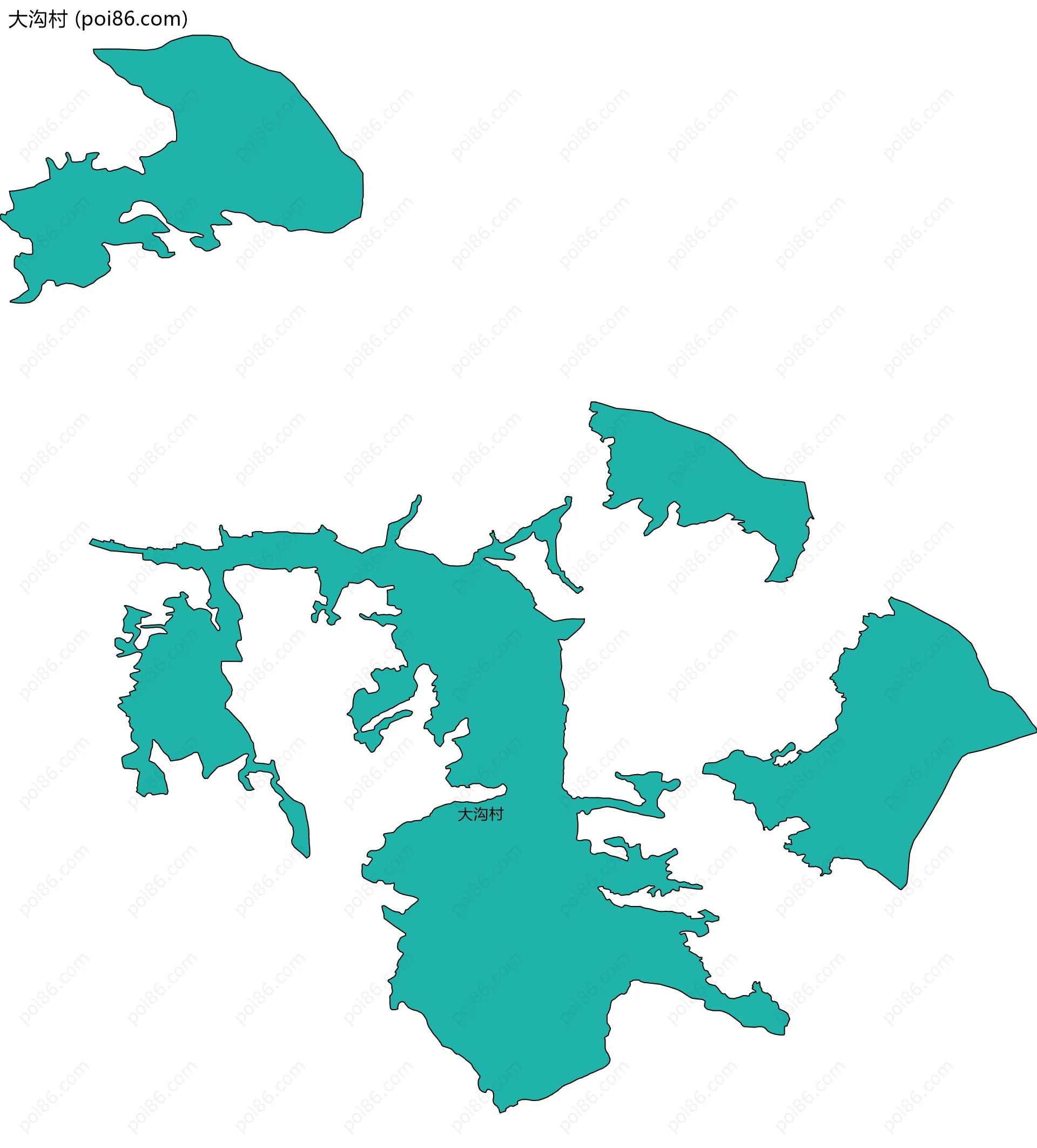 大沟村边界地图