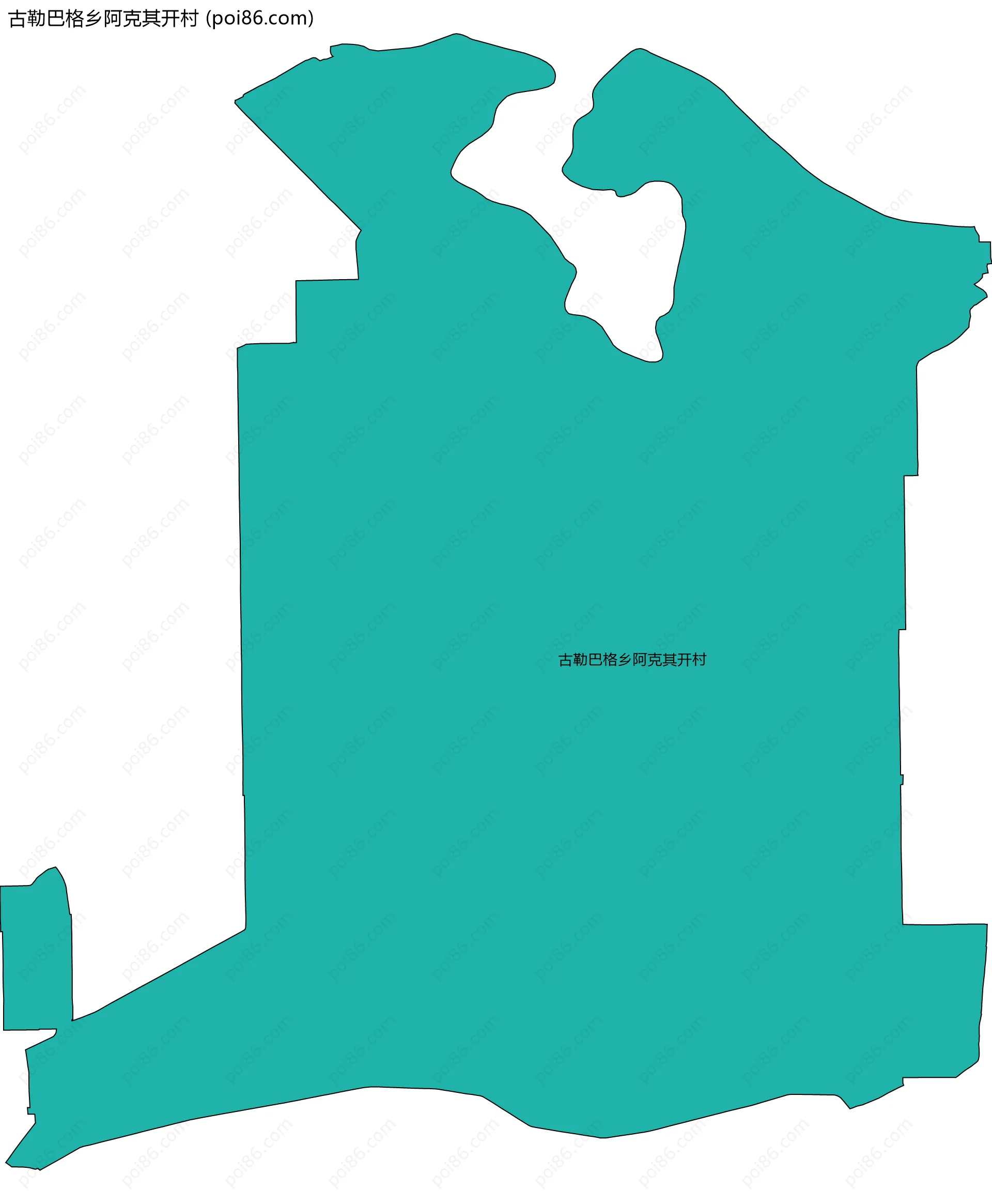 古勒巴格乡阿克其开村边界地图