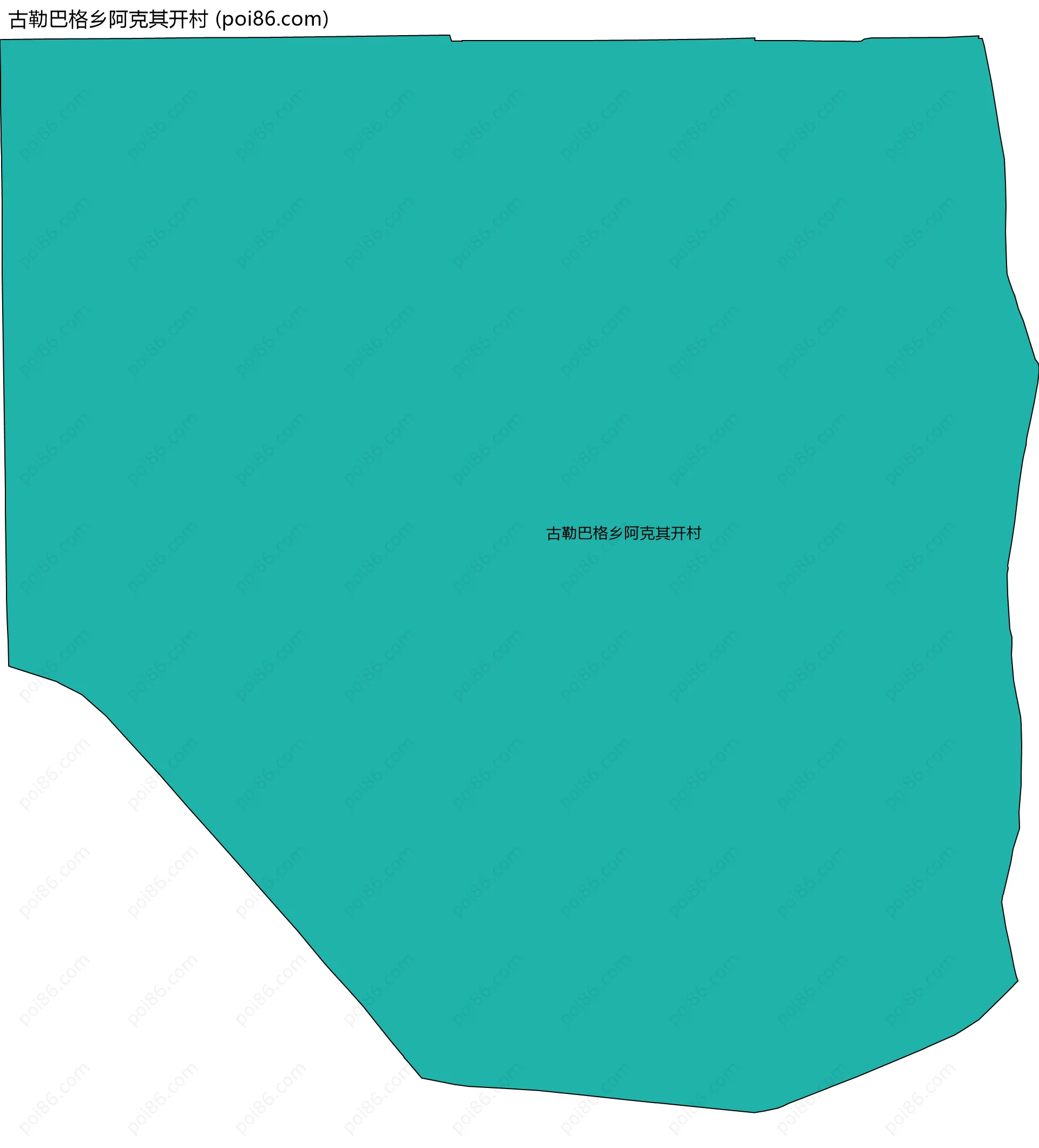 古勒巴格乡阿克其开村边界地图