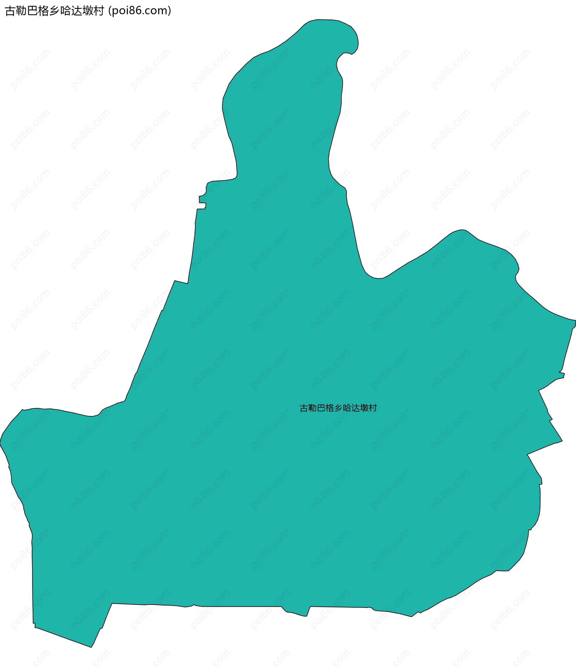 古勒巴格乡哈达墩村边界地图