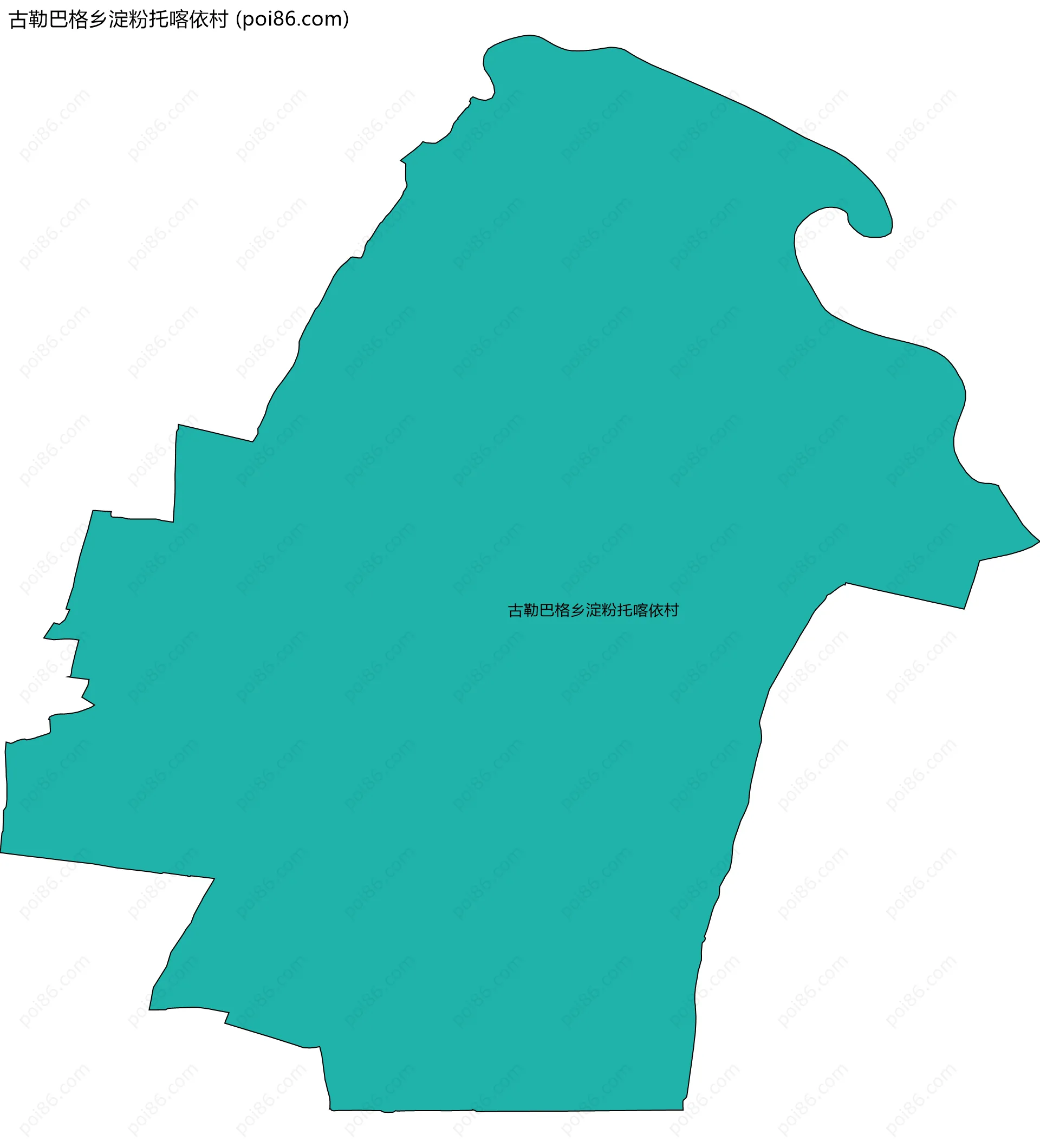 古勒巴格乡淀粉托喀依村边界地图