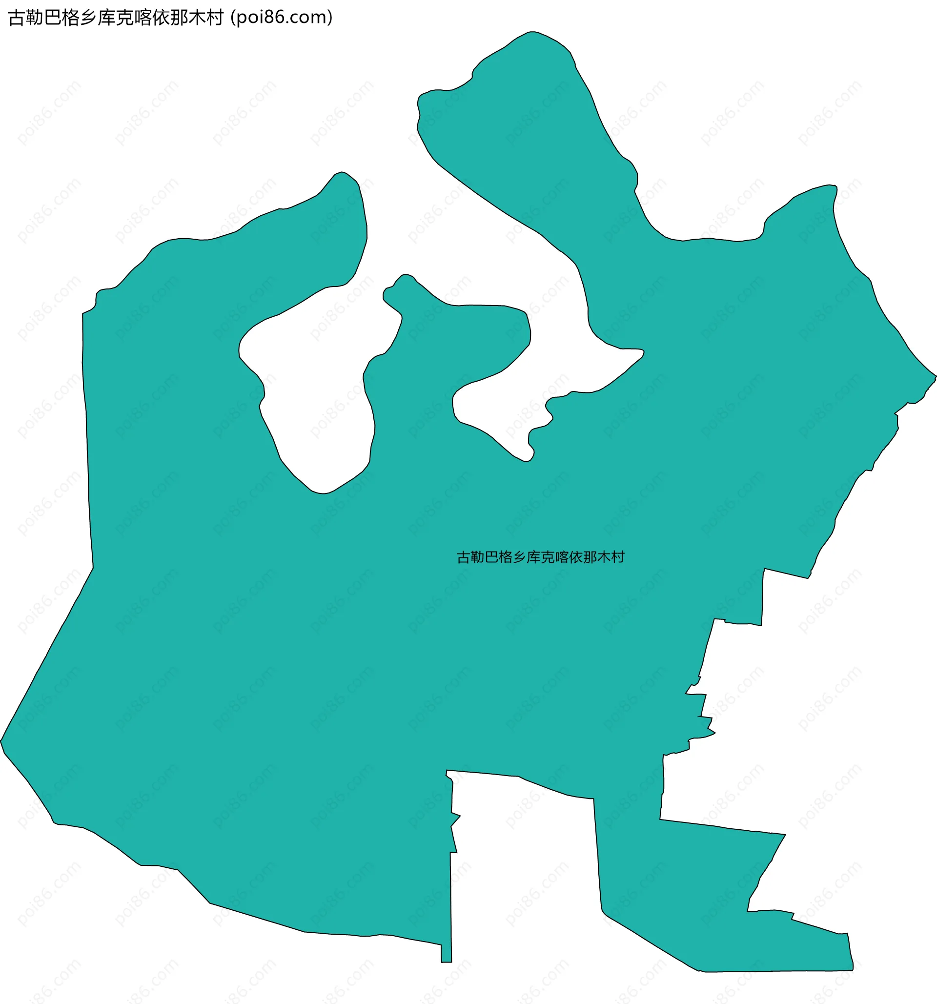古勒巴格乡库克喀依那木村边界地图