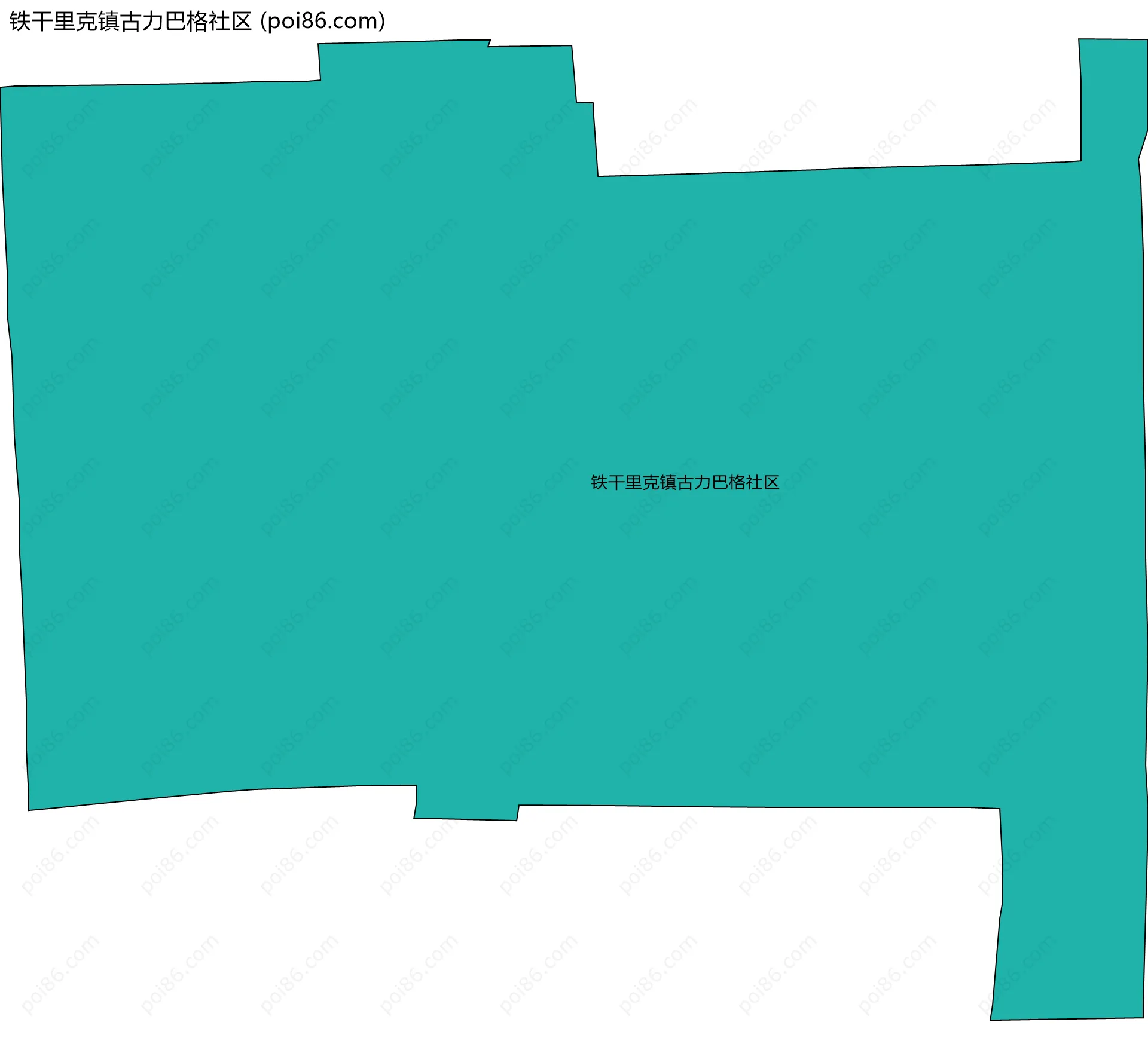 铁干里克镇古力巴格社区边界地图