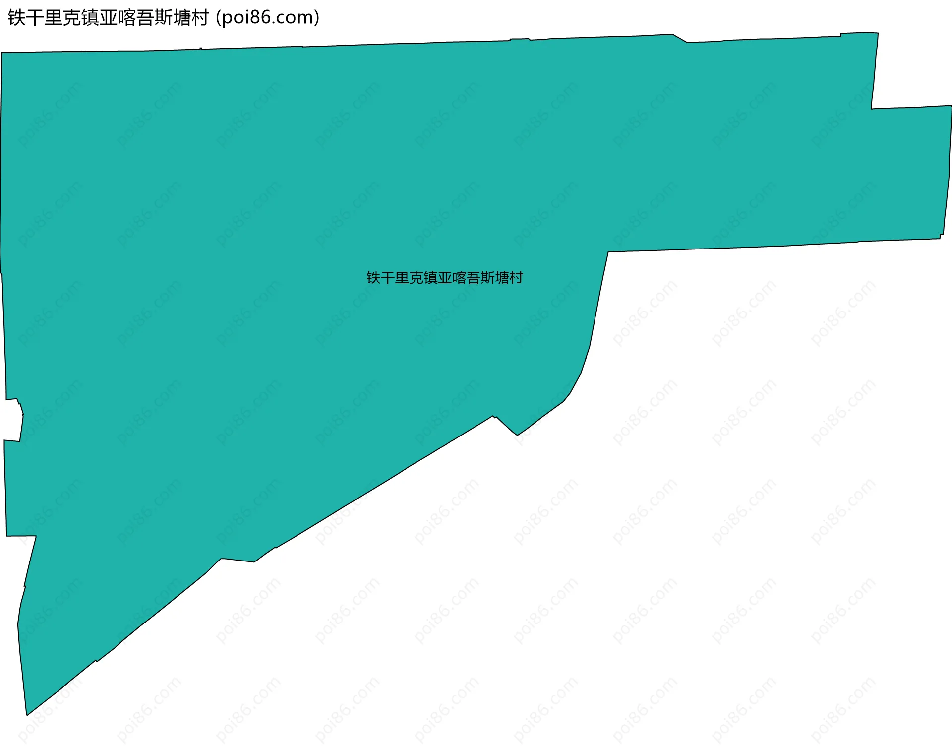 铁干里克镇亚喀吾斯塘村边界地图