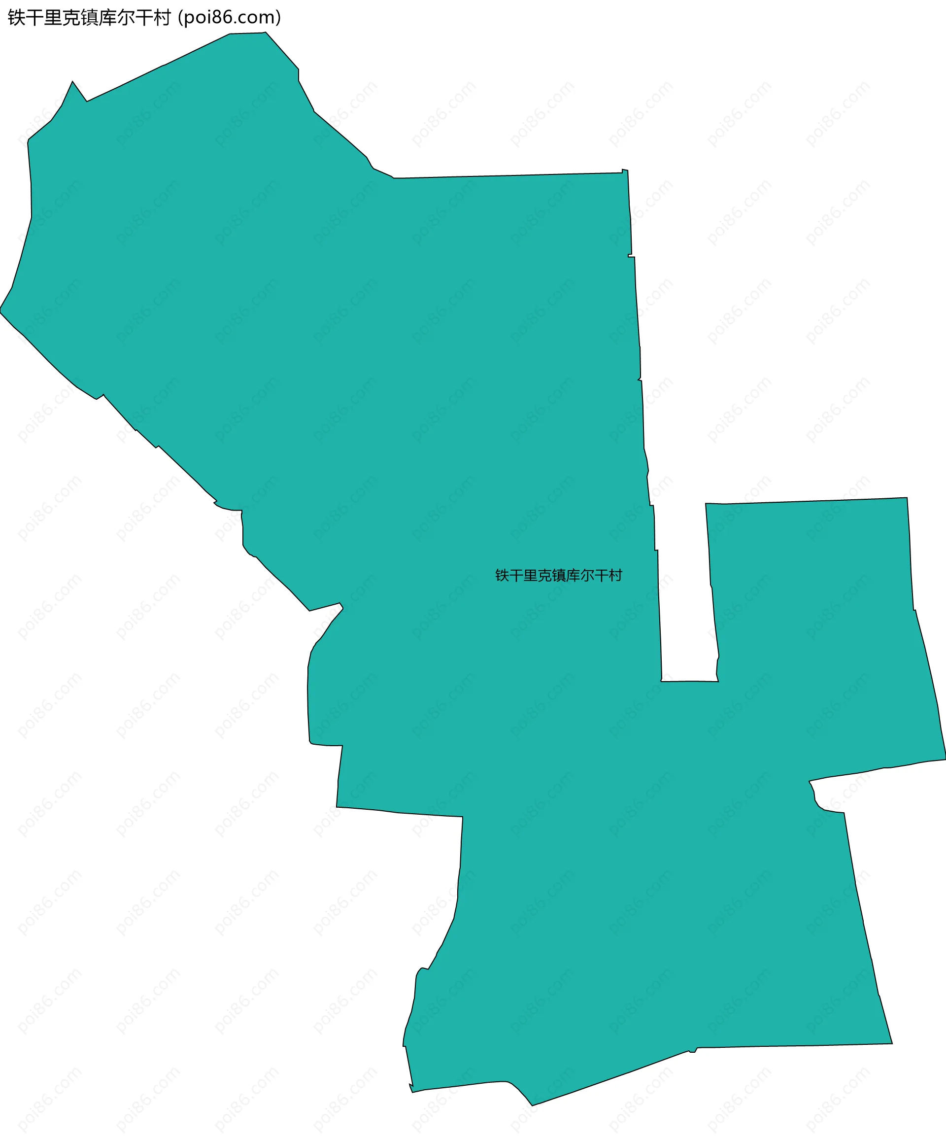 铁干里克镇库尔干村边界地图